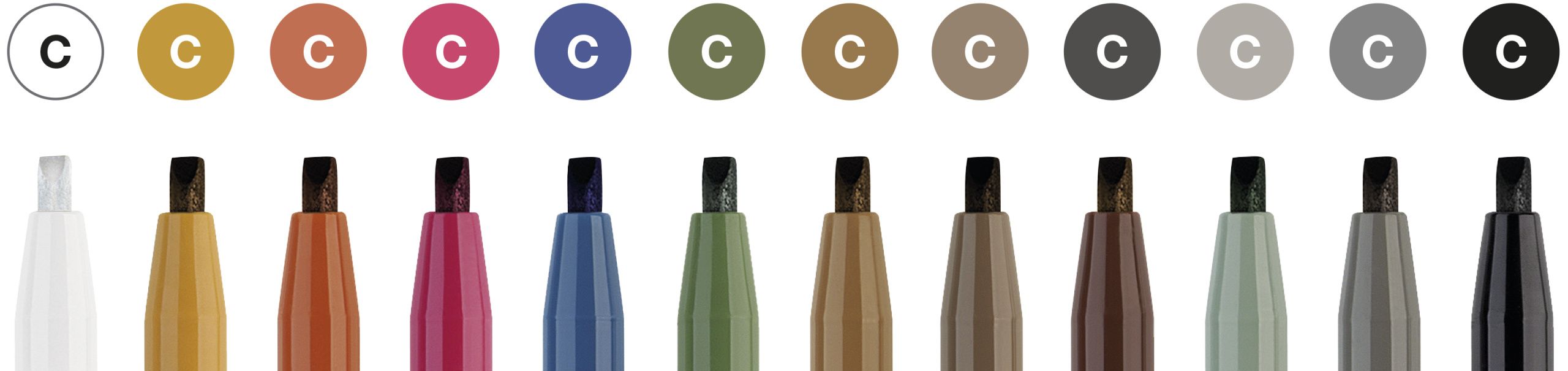 PITT ARTIST PEN CALIGRAFIC CUTIE STUDIO 12 BUC FABER-CASTELL