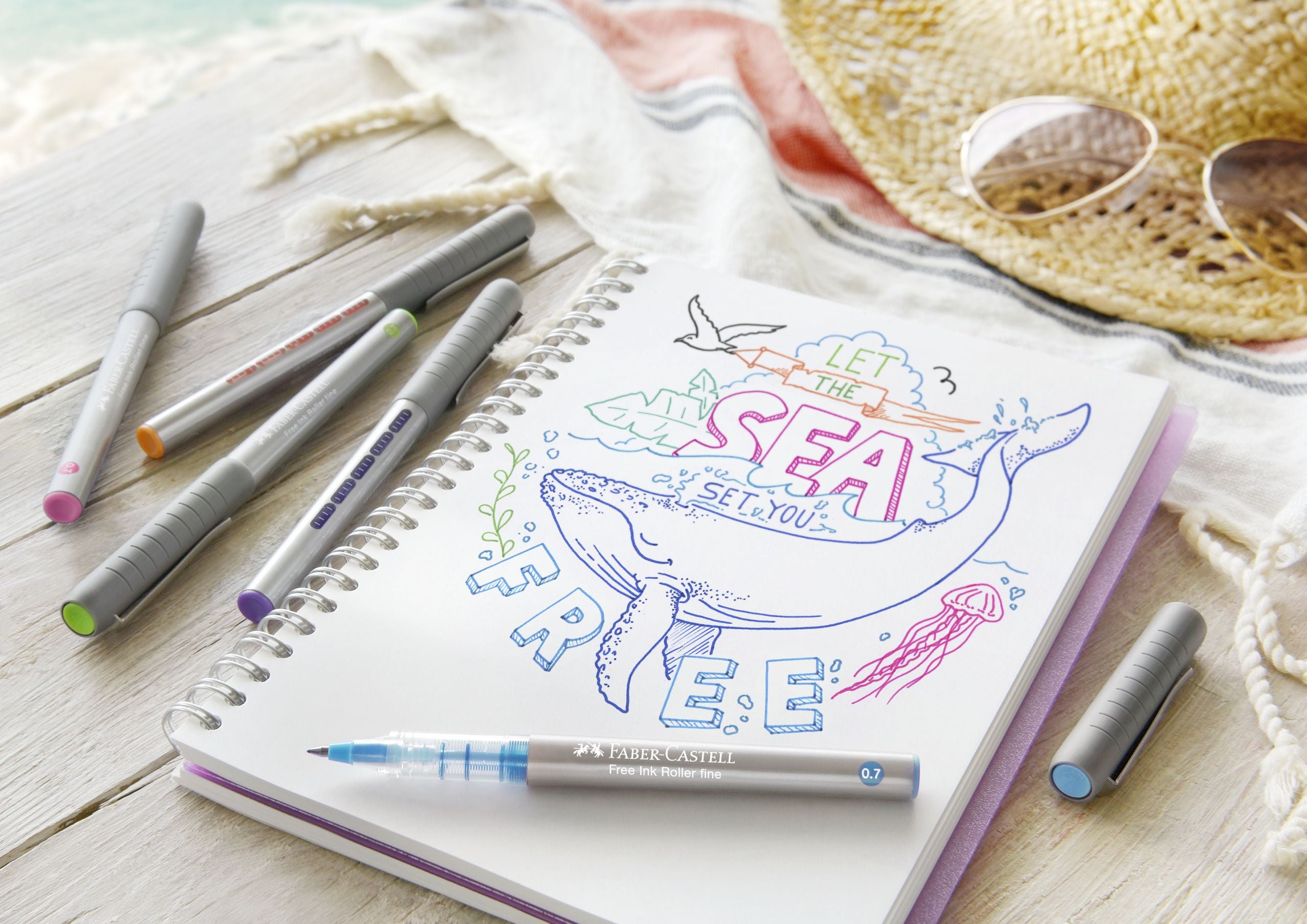 ROLLER FREE INK 0.7MM VIOLET FABER-CASTELL