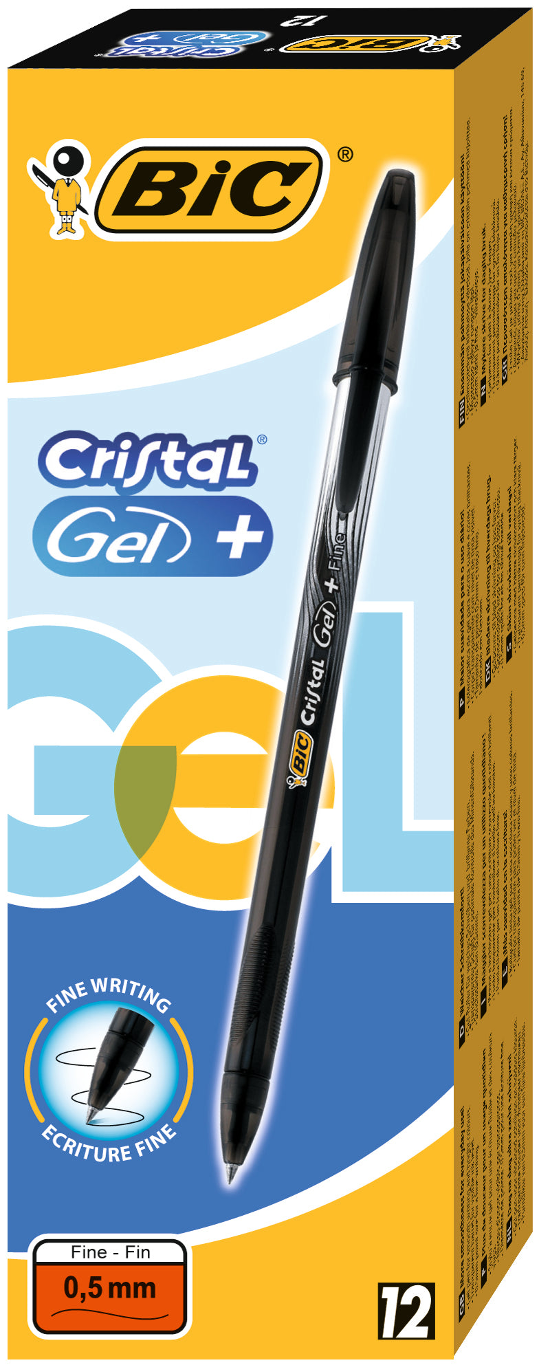 ROLLER GEL NEGRU CRISTAL V3 BIC