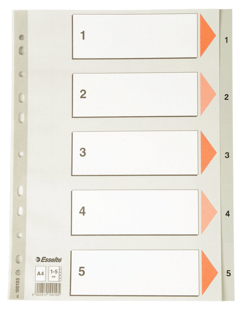 SEPARATOARE INDEX PLASTIC 1-5 ESSELTE