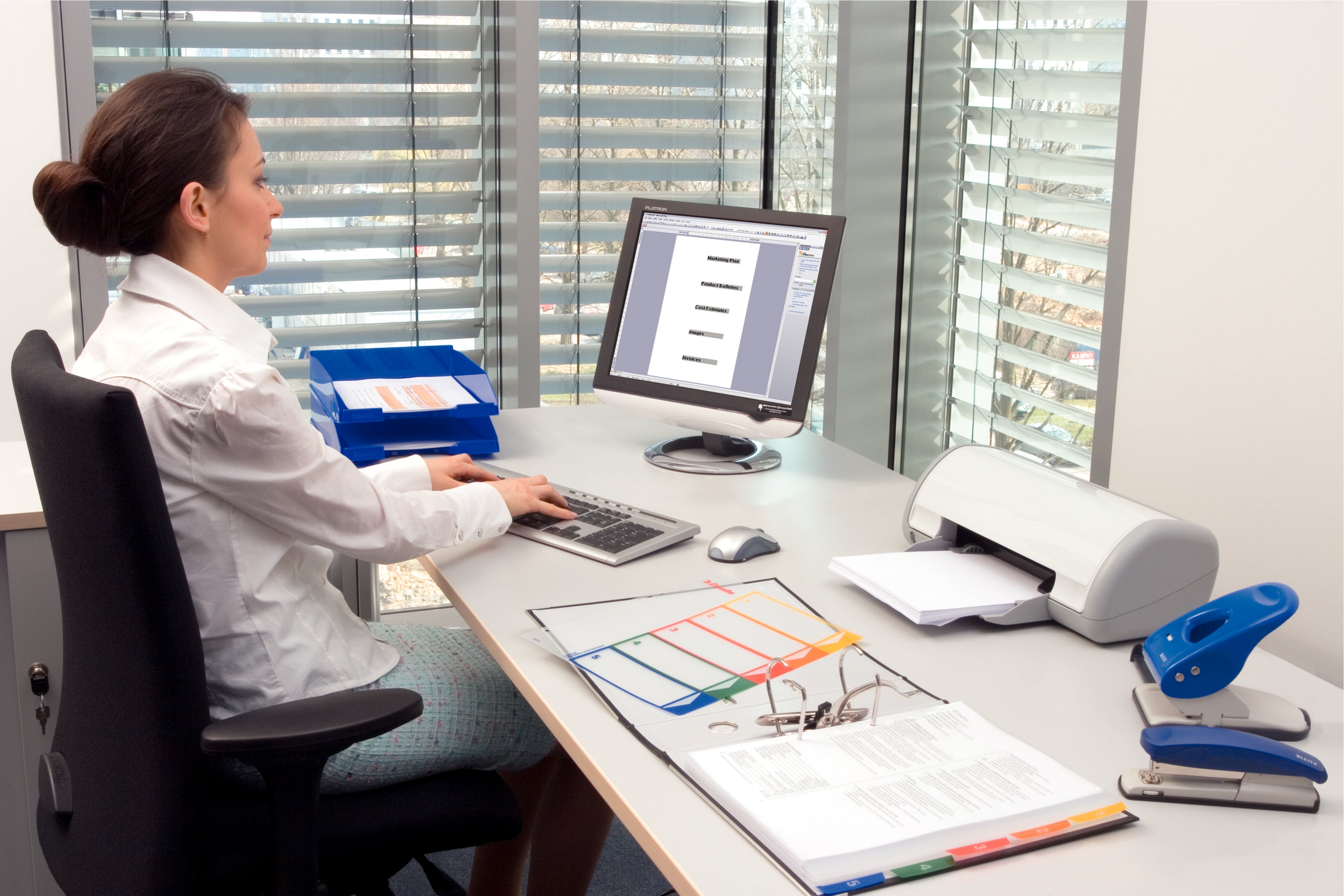 SEPARATOARE INDEX PLASTIC 1-5 IMPRIMABIL ESSELTE