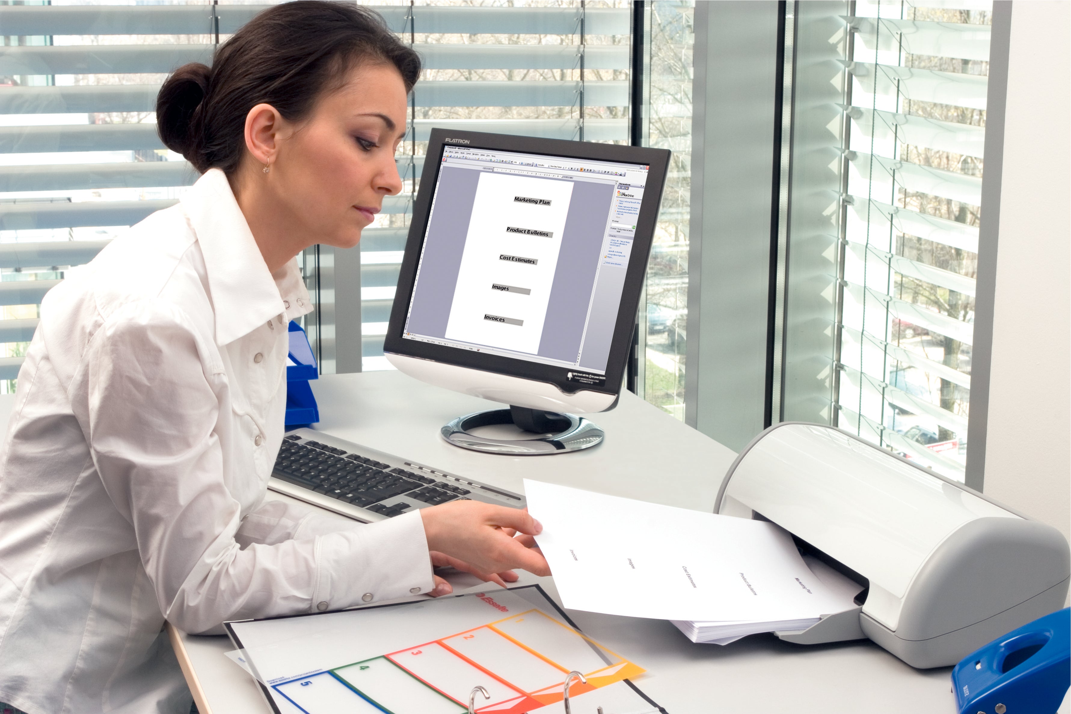 SEPARATOARE INDEX PLASTIC 1-5 IMPRIMABIL ESSELTE