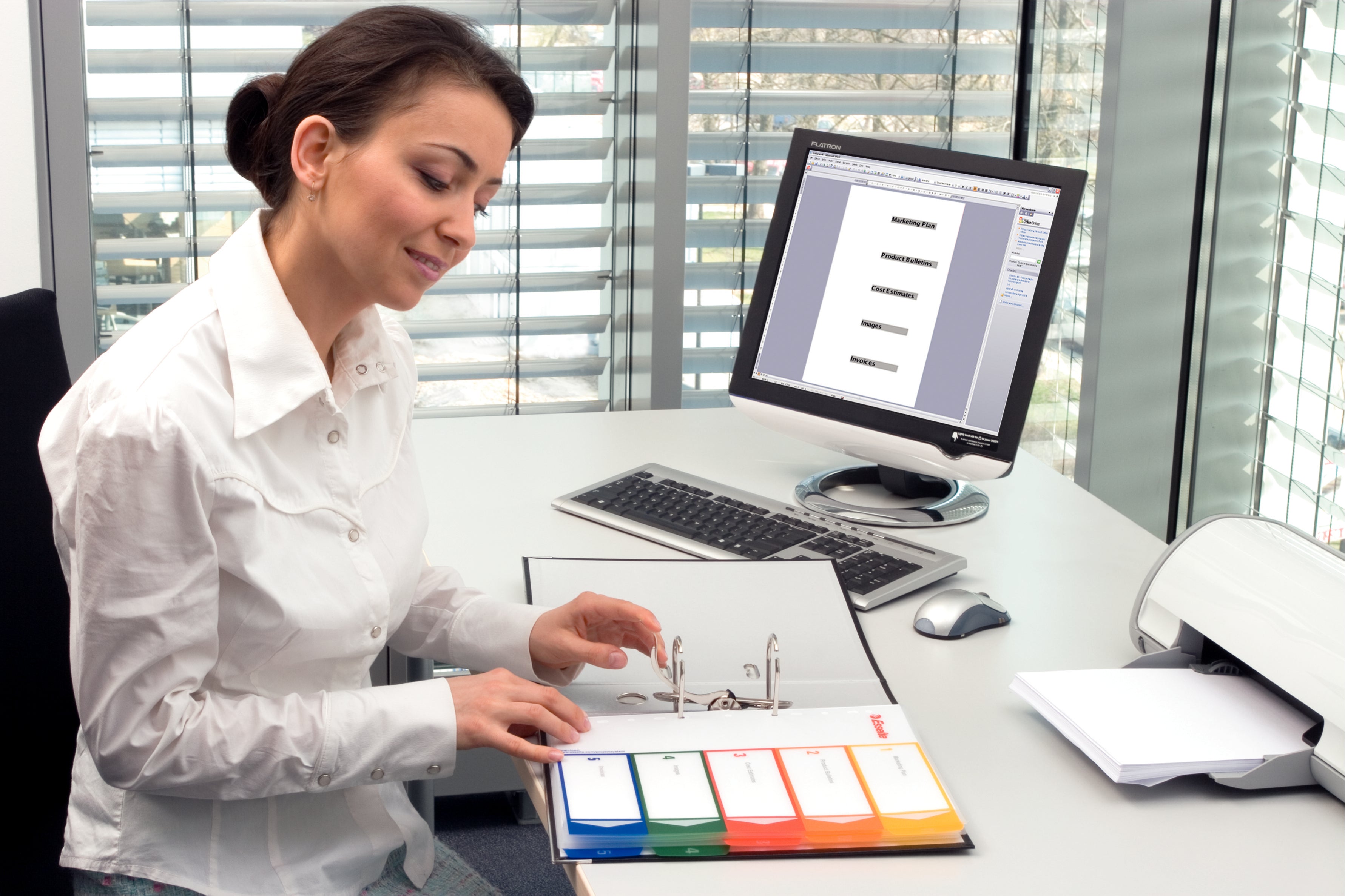 SEPARATOARE INDEX PLASTIC 1-5 IMPRIMABIL ESSELTE