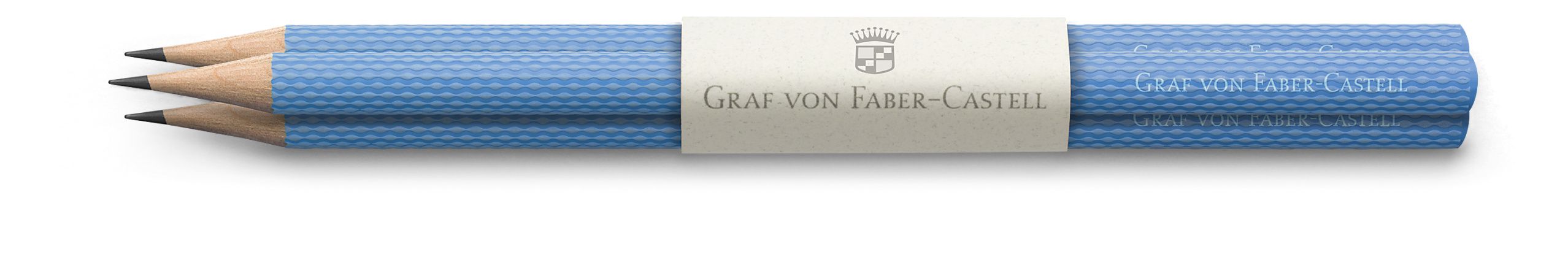 SET 3 CREIOANE GRAFIT GUILLOCHE BLEU GULF GRAF VON FABER-CASTELL