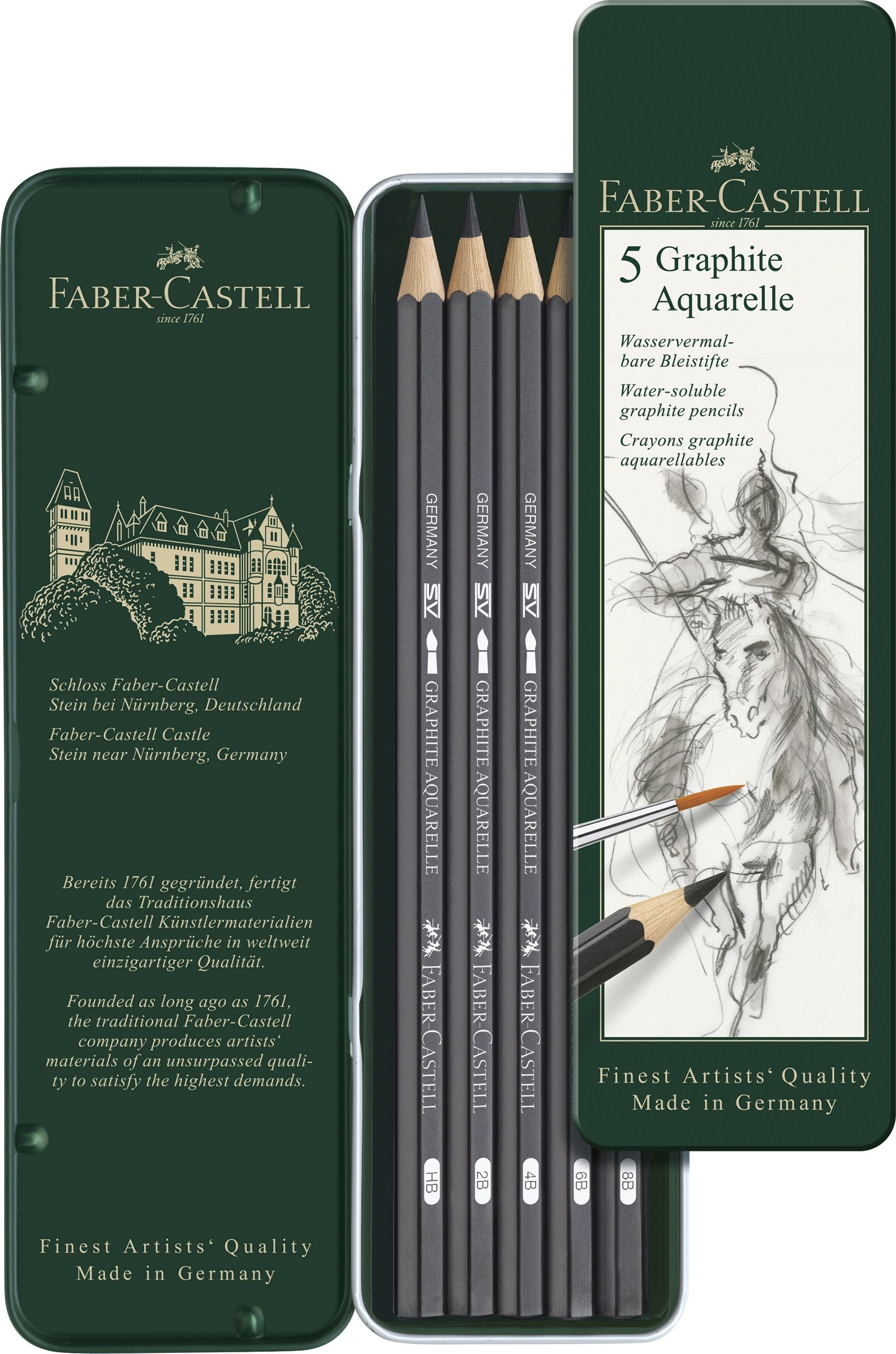 SET 5 BUC CREION GRAFIT AQUARELLE FABER-CASTELL
