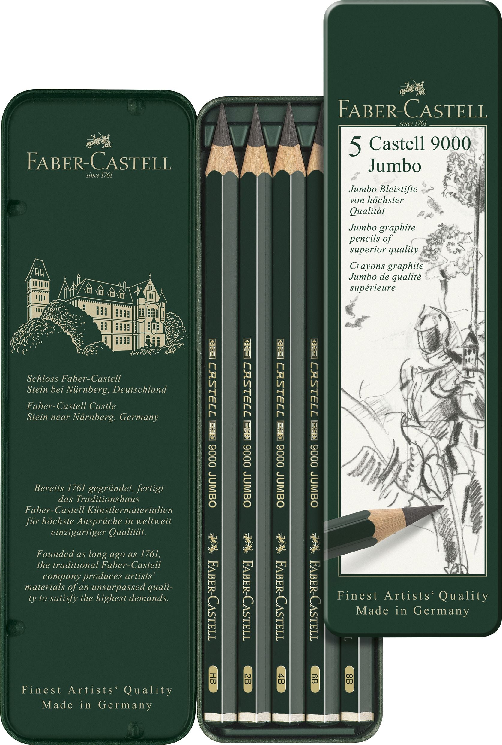 SET 5 BUC CREION GRAFIT CASTELL JUMBO FABER-CASTELL