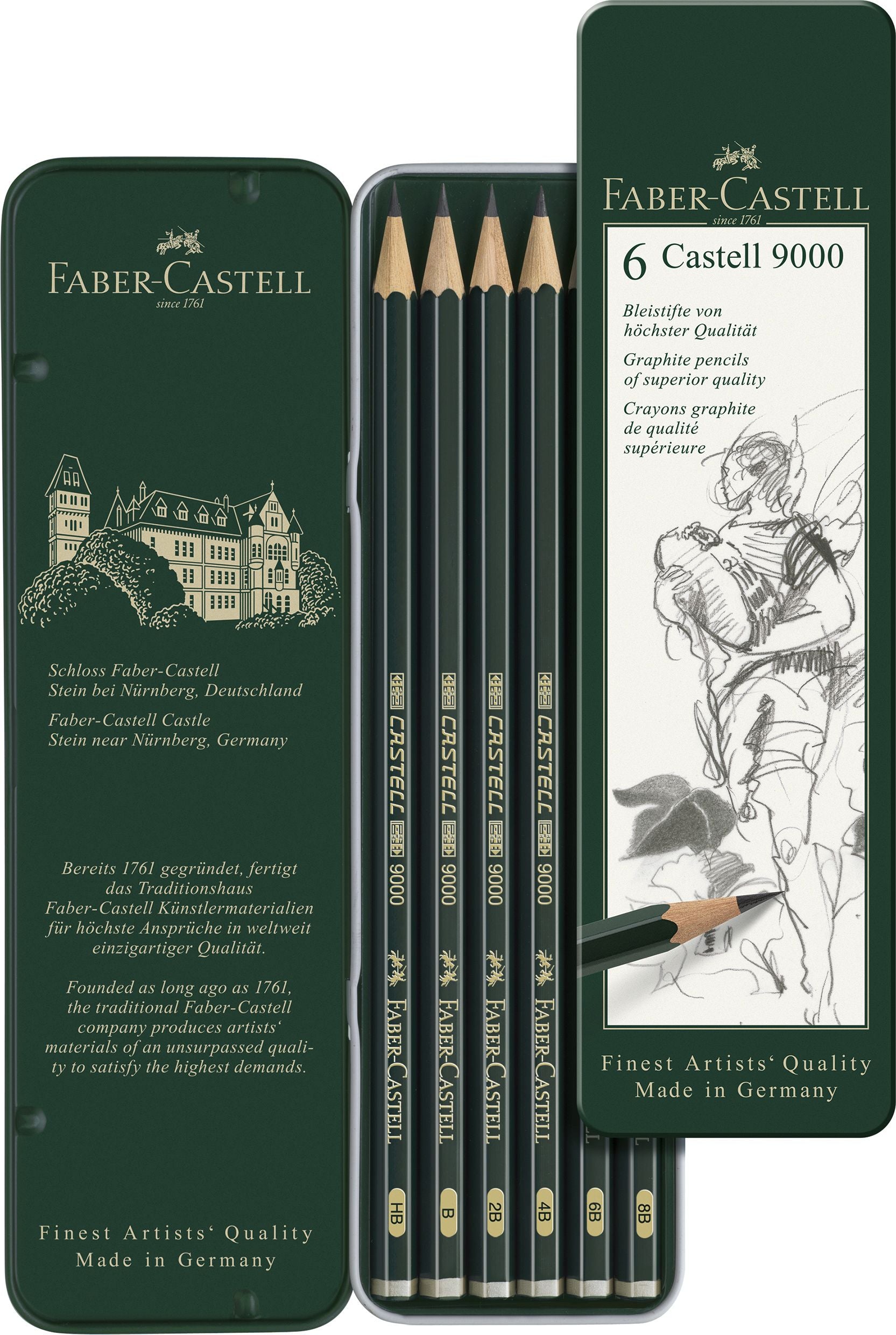 SET 6 BUC CREION GRAFIT CASTELL 9000 FABER-CASTELL