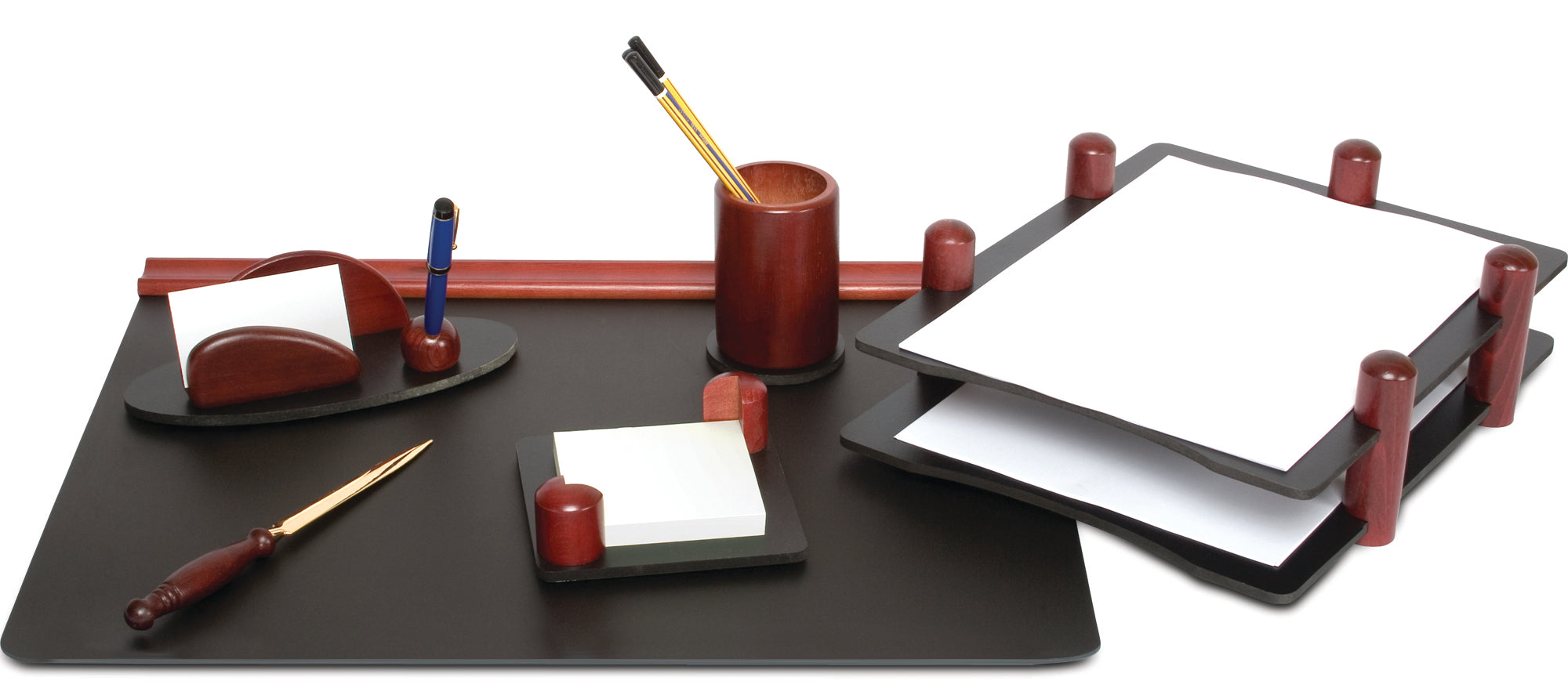 SET DE BIROU DIN LEMN MAHON 6 PIESE