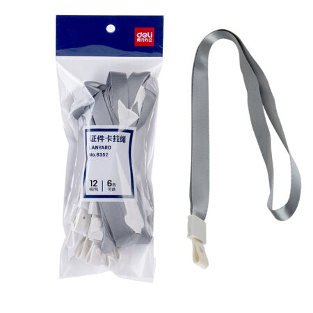 SNUR TEXTIL PENTRU ECUSON GRI CAPSA PVC 450*10MM 12 BUC/SET DELI