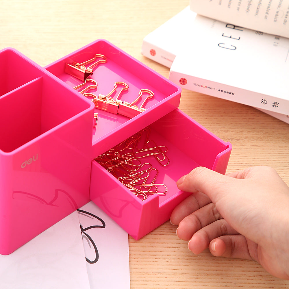 SUPORT BIROU 3 COMPART+SERTAR ROZ DELI