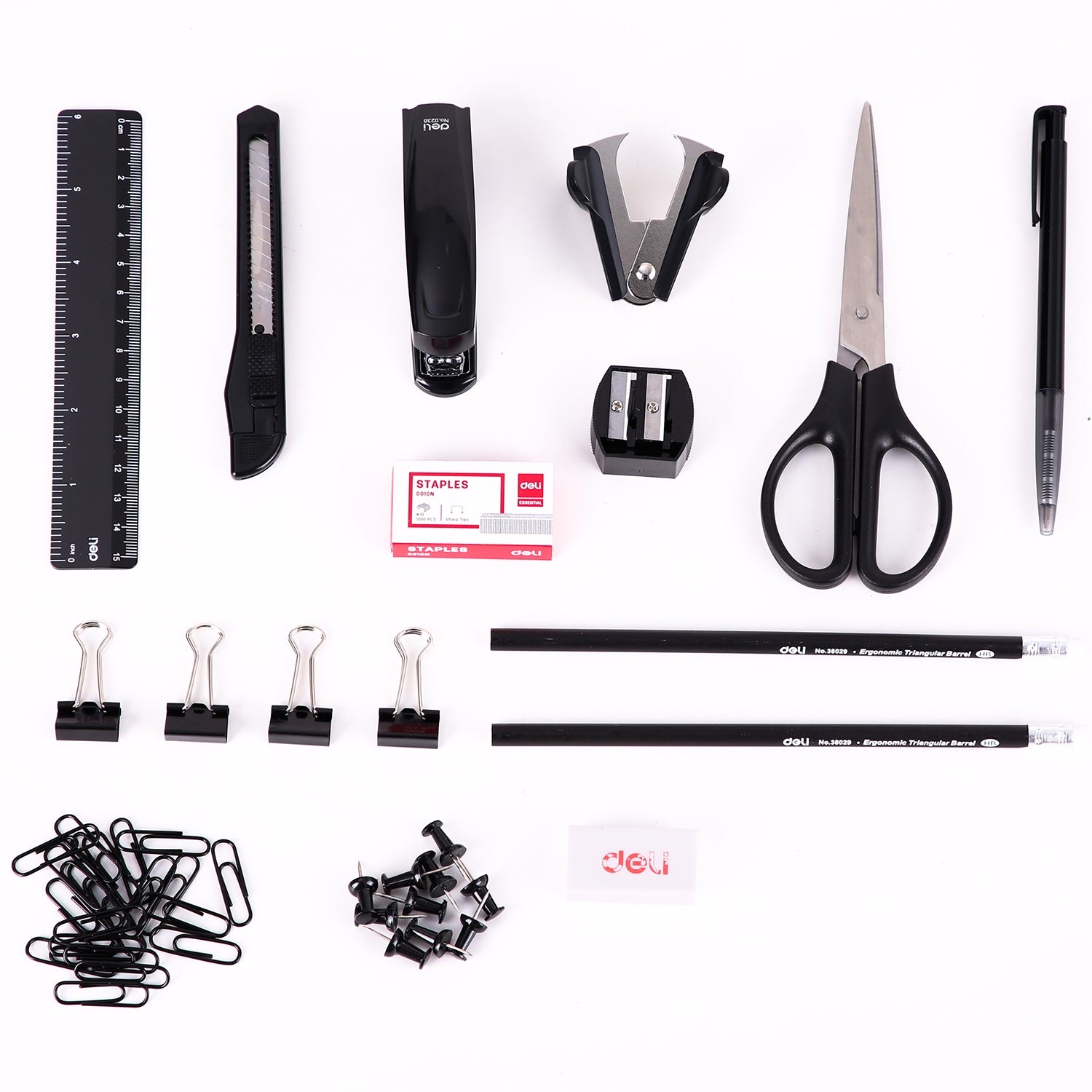 SUPORT BIROU ECHIPAT 14 PIESE 5 COMPARTIMENTE DELI