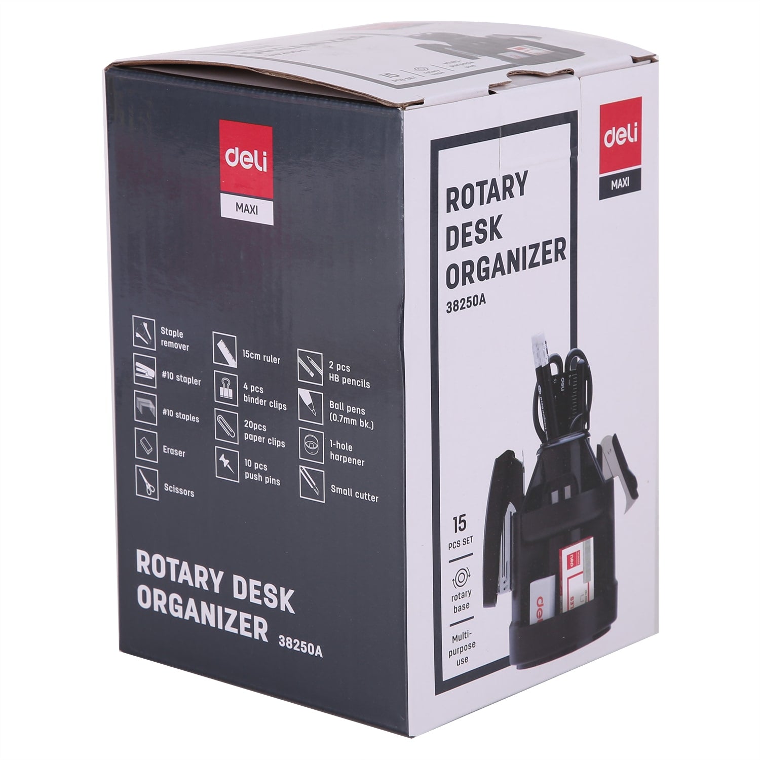 SUPORT BIROU ECHIPAT 14 PIESE 5 COMPARTIMENTE DELI