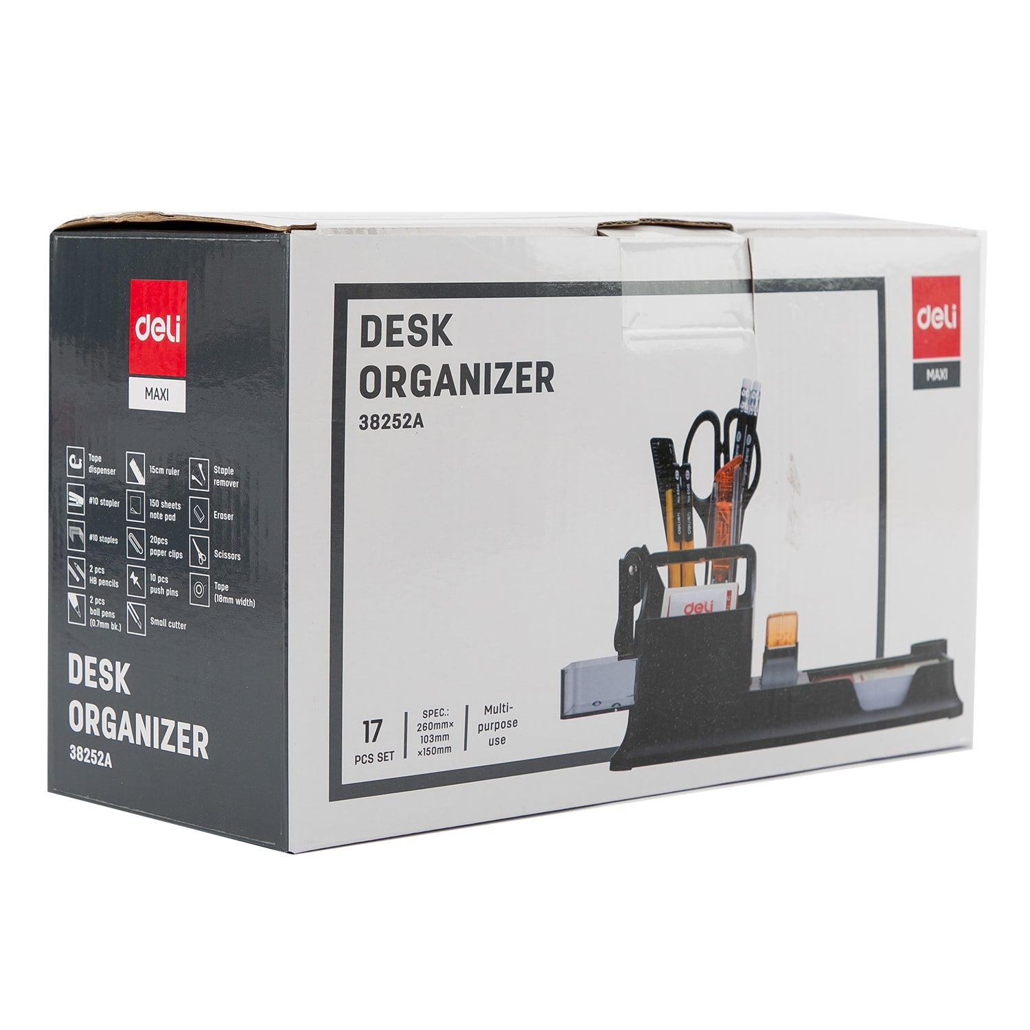 SUPORT BIROU ECHIPAT 16 PIESE 7 COMPARTIMENTE - MODEL 2 DELI