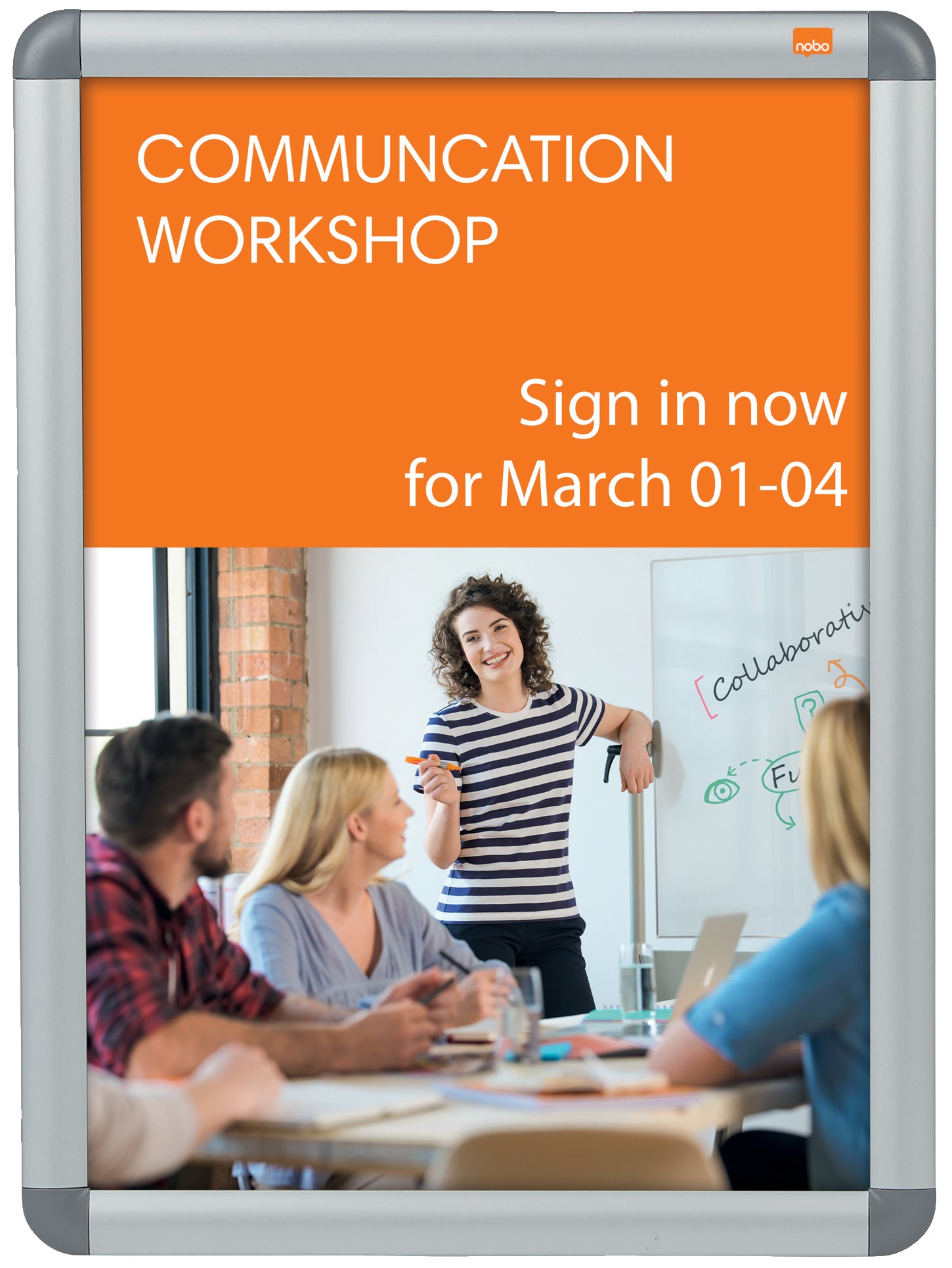 SUPORT RAMA CU CLIP ALUMINIU A3 NOBO