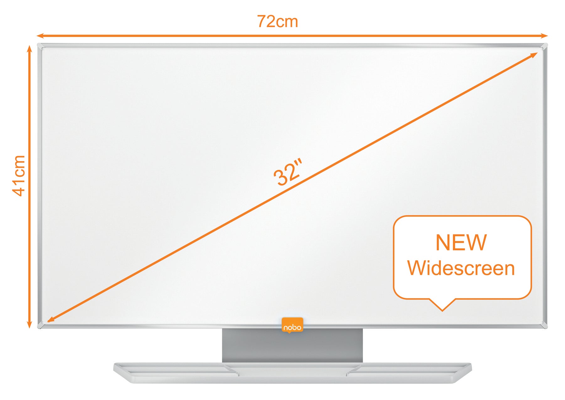 WHITEBOARD MAGNETIC OTEL EMAILAT WIDESCREEN 32