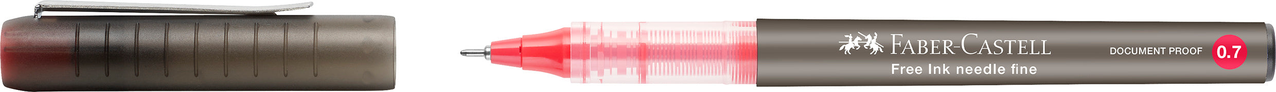 ROLLER FREE INK NEEDLE 0.7MM ROSU FABER-CASTELL