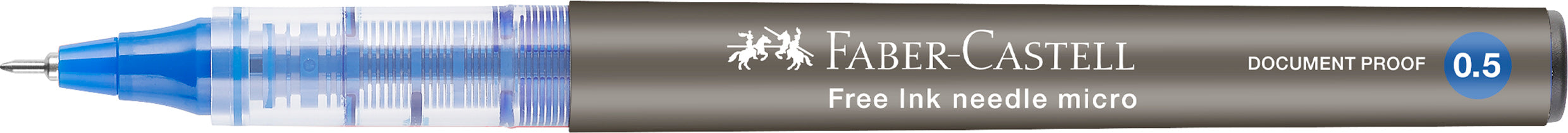 ROLLER FREE INK NEEDLE 0.5MM ALBASTRU FABER-CASTELL