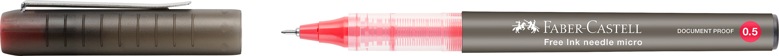 ROLLER FREE INK NEEDLE 0.5MM ROSU FABER-CASTELL