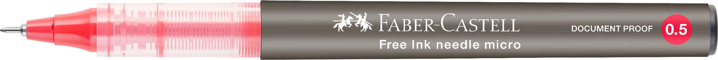 ROLLER FREE INK NEEDLE 0.5MM ROSU FABER-CASTELL