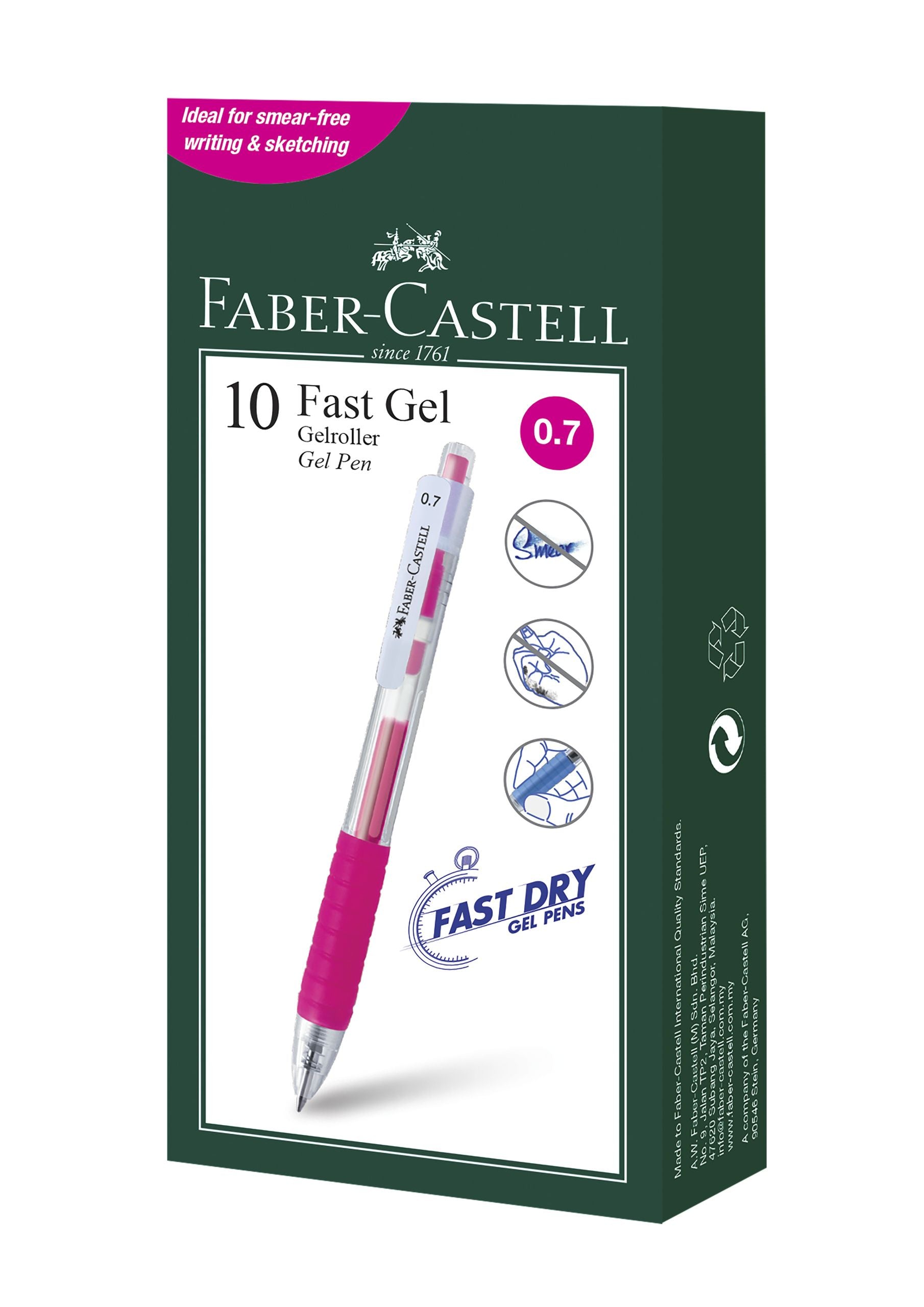 PIX CU GEL 0.7MM FAST GEL ROZ FABER-CASTELL