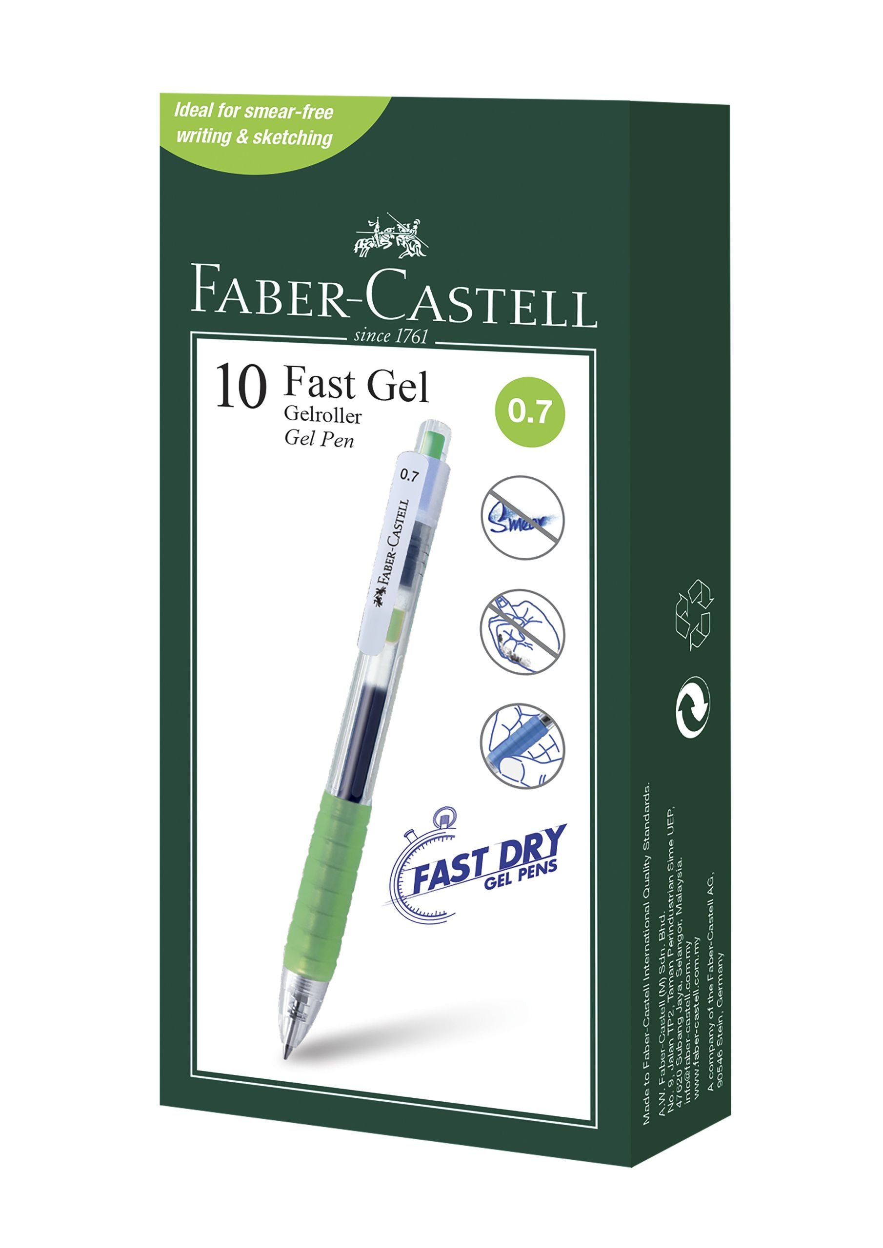 PIX CU GEL 0.7MM FAST GEL VERNIL FABER-CASTELL
