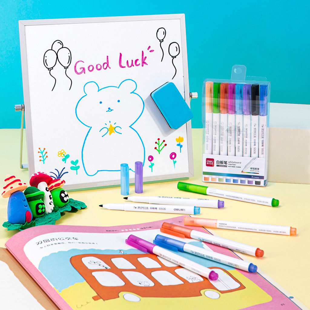 MARKER WHITEBOARD SLIM SET 12 BUC DELI