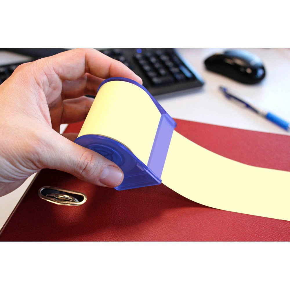 DISPENSER NOTES ADEZIV IN ROLA 60 MM x 10 M GALBEN PAL INFO NOTES