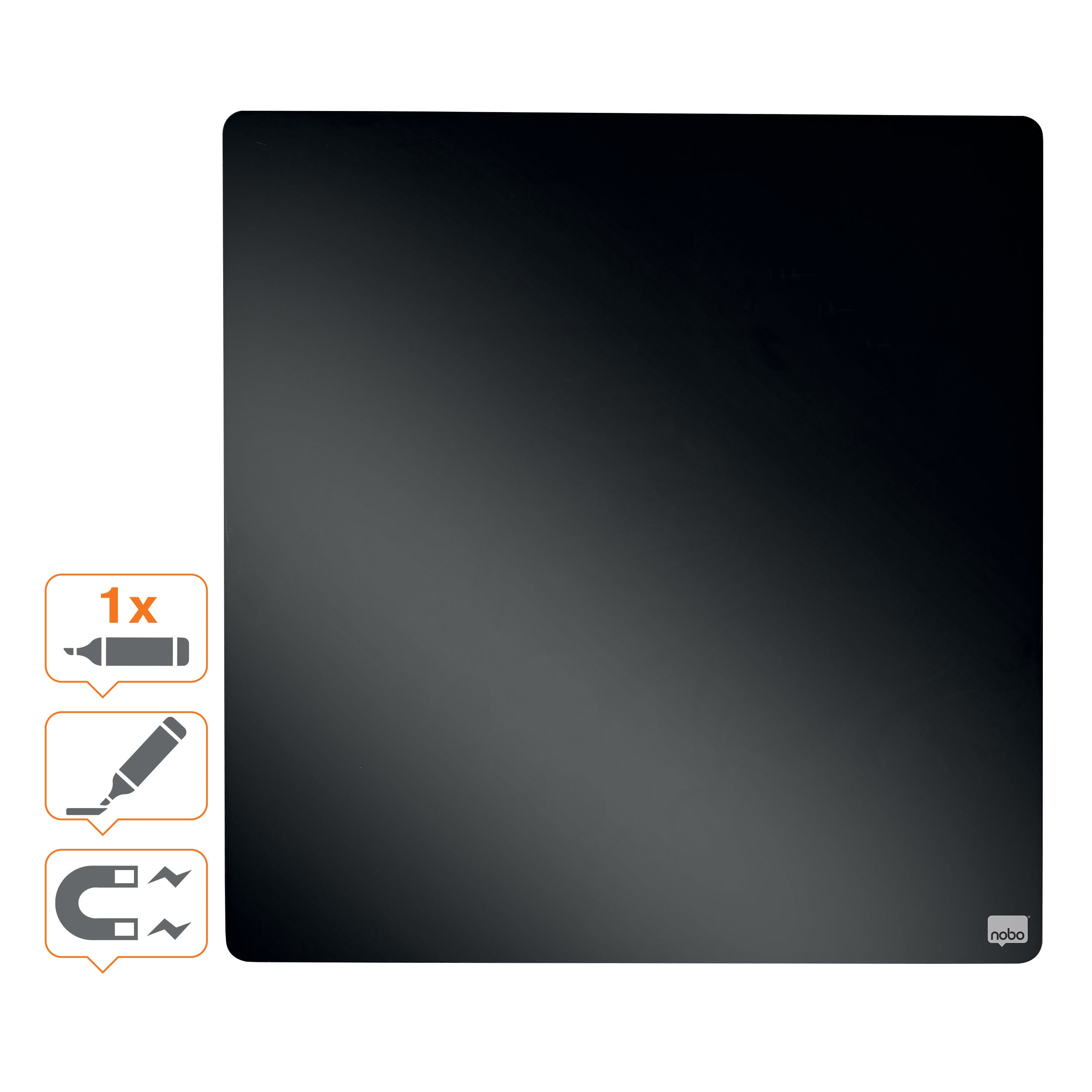TABLA MAGNETICA 36*36 CM NEAGRA NOBO