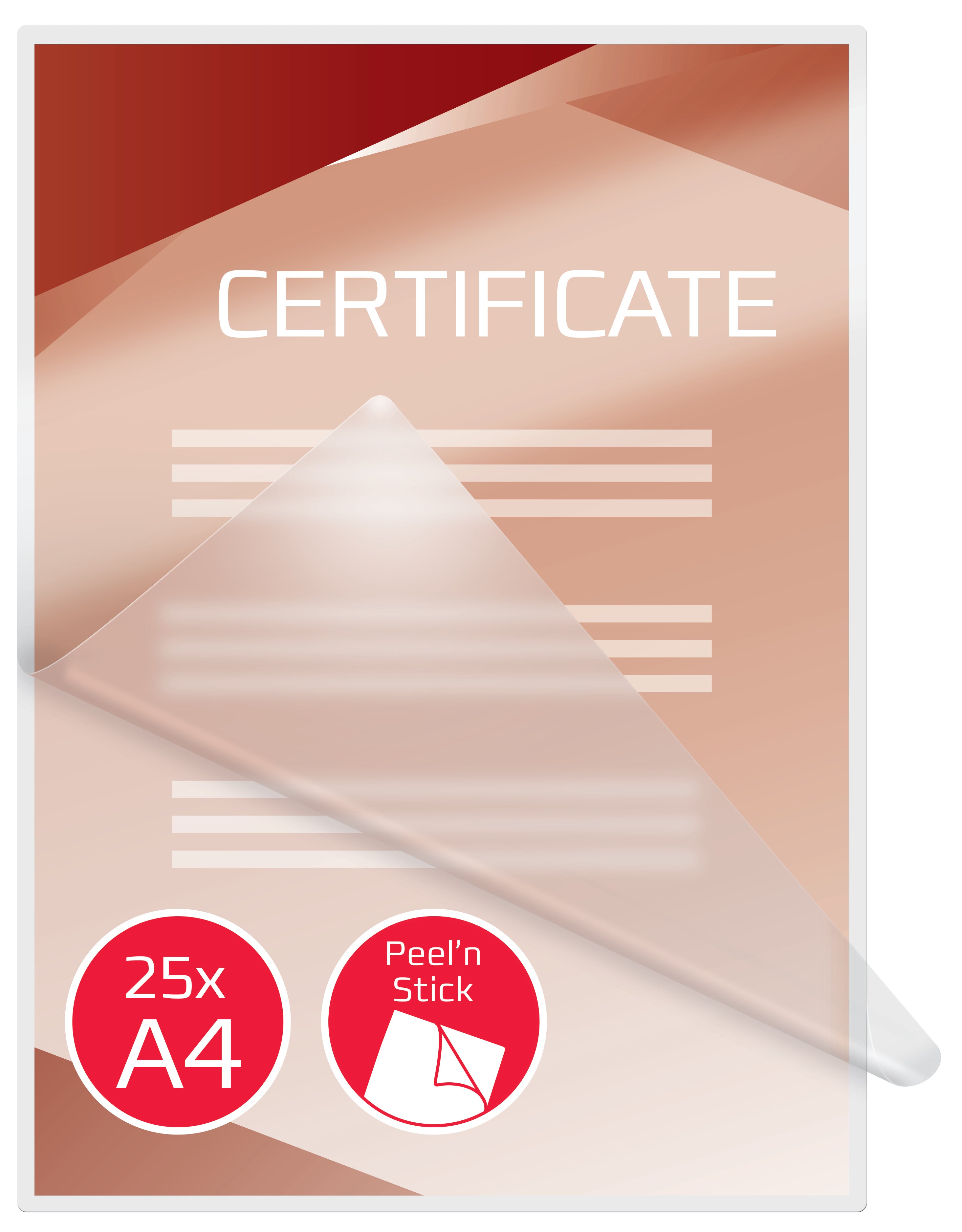 FOLIE A4 75 MICRONI 25/TOP AUTOADEZIVA GBC