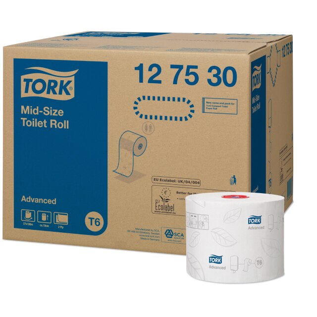 HARTIE IGIENICA MID-SIZE JUMBO ALBA 2STR 100M ADV. 27/SET TORK