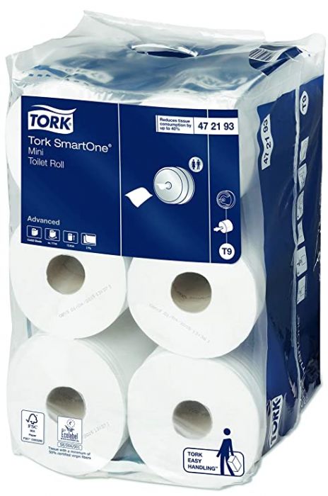 HARTIE IGIENICA SMARTONE MINI JUMBO ALBA 2STR 111.6M 12/SET TORK