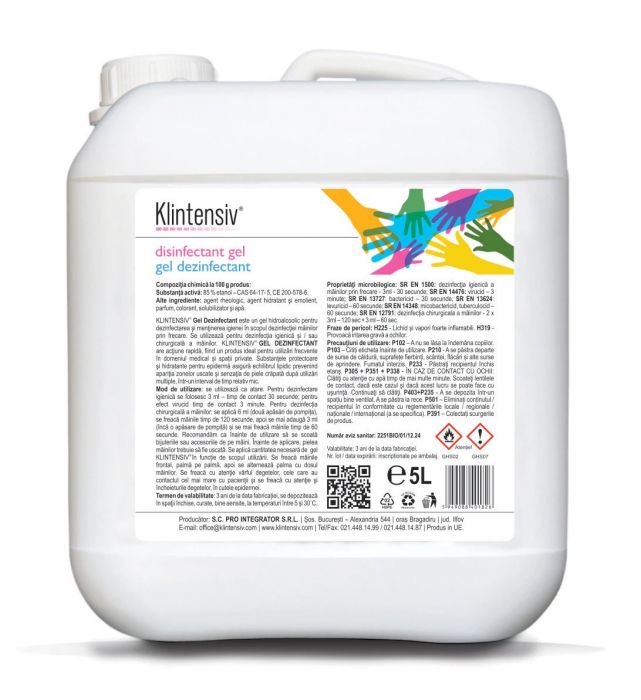 GEL DEZINFECTANT MAINI 5L KLINTENSIV