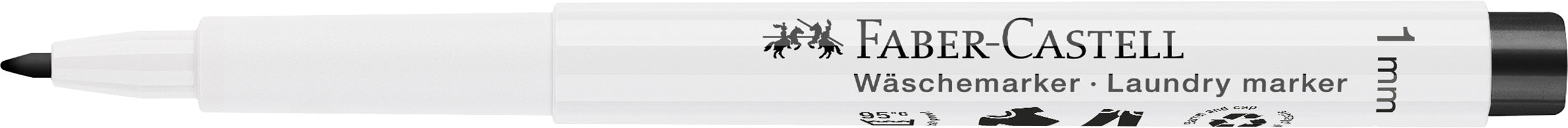 MARKER TEXTIL SLIM VARF ROTUND NEGRU FABER-CASTELL