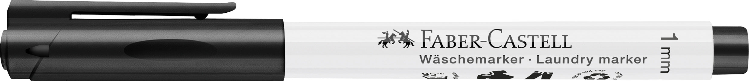 MARKER TEXTIL SLIM VARF ROTUND NEGRU FABER-CASTELL