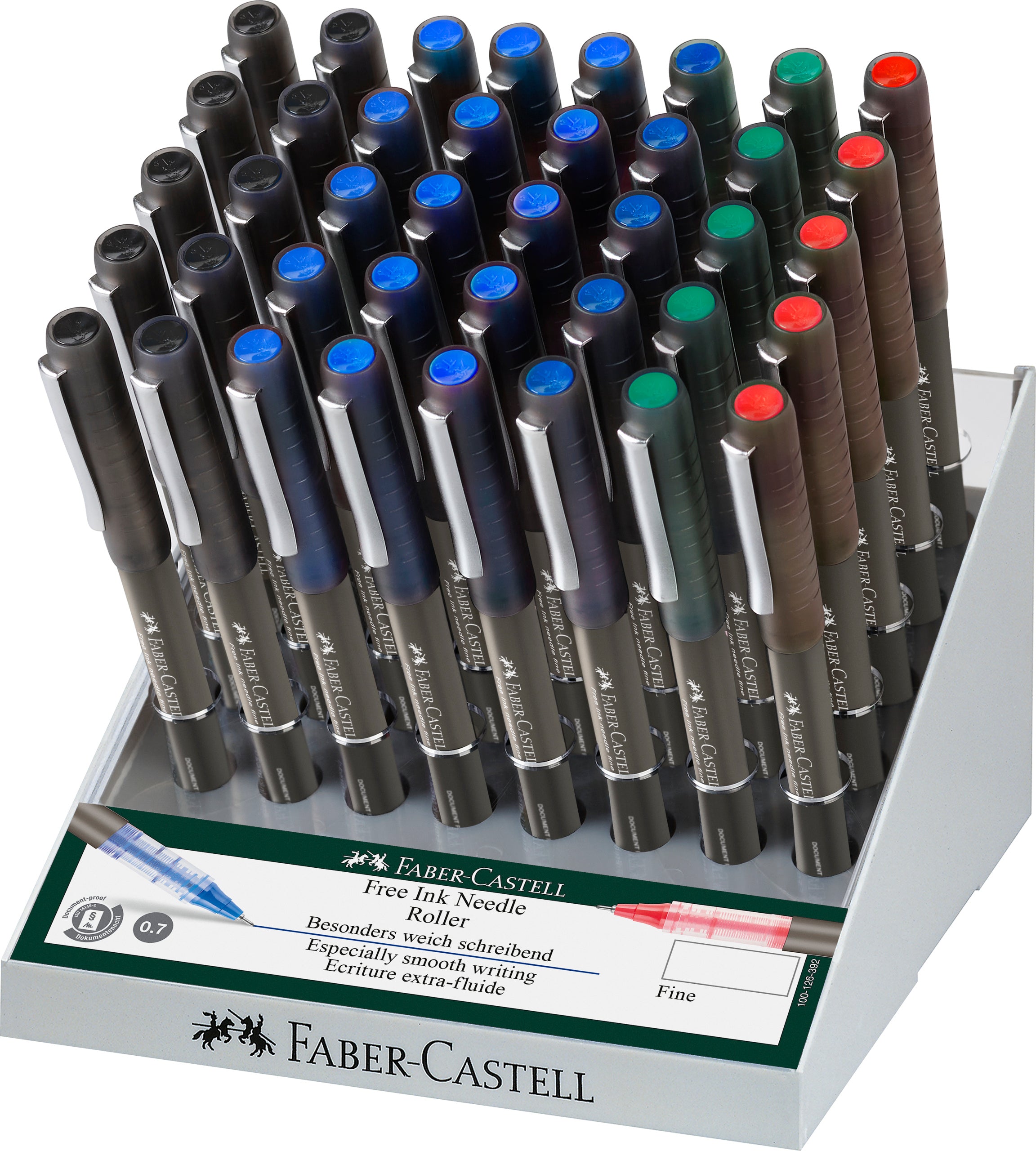 DISPLAY 40 BUC ROLLER FREE INK NEEDLE 0.7MM FABER-CASTELL