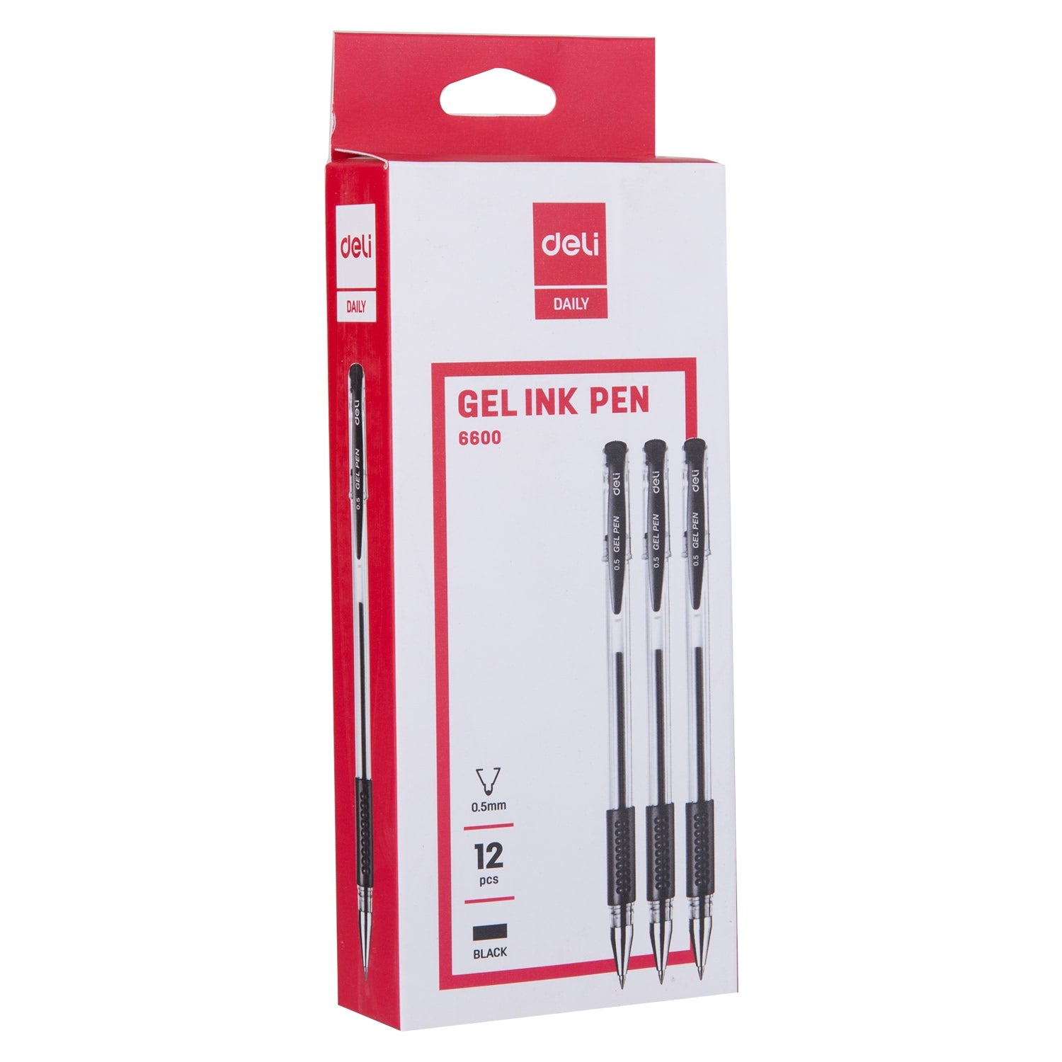 PIX CU GEL SI GRIP 6600 0.5MM NEGRU DELI