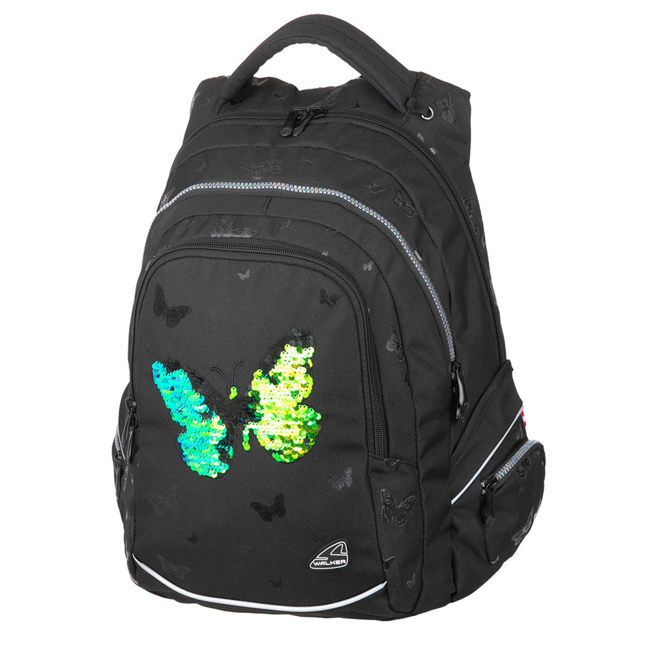 RUCSAC FAME SPARKLING BUTTERFLY NEGRU WALKER