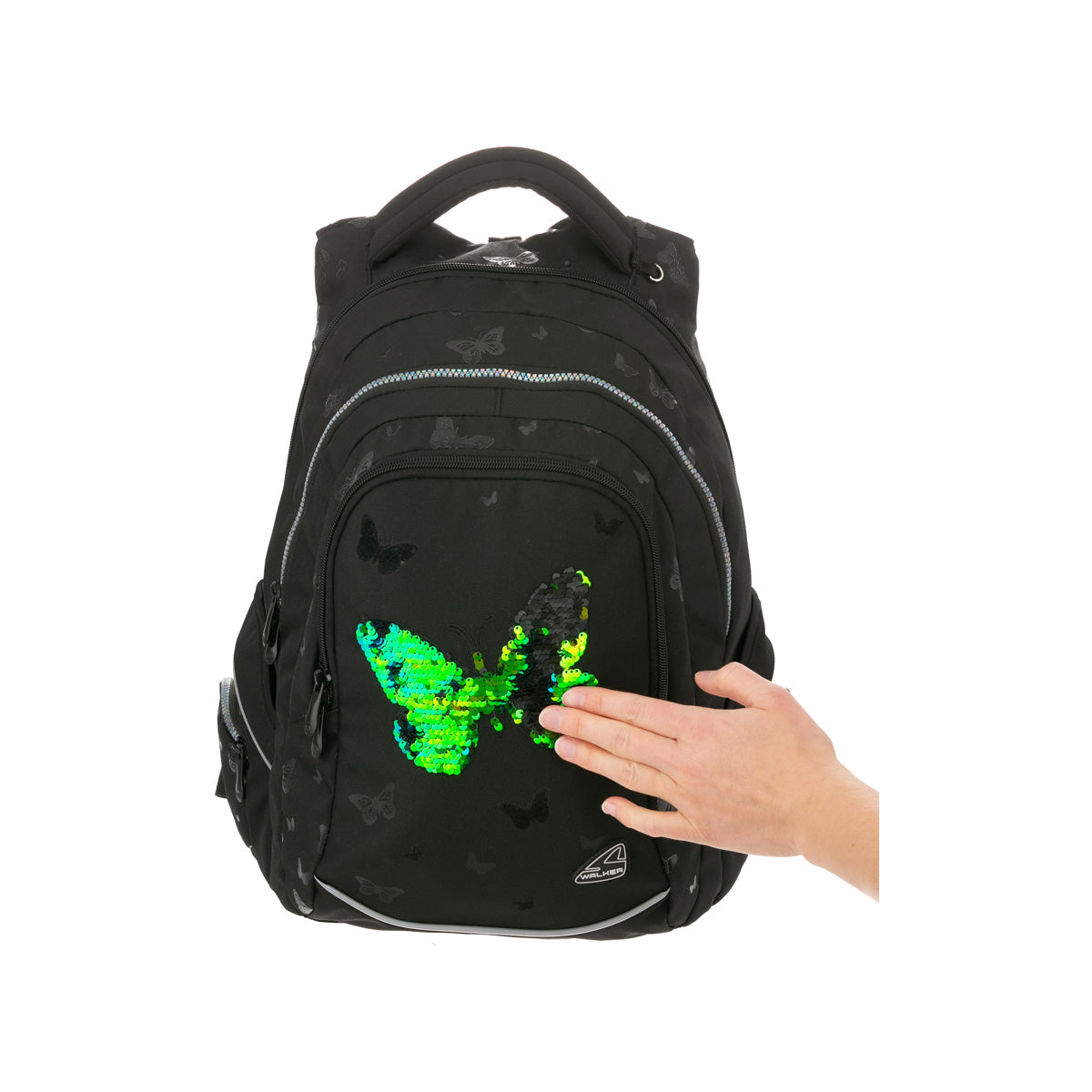 RUCSAC FAME SPARKLING BUTTERFLY NEGRU WALKER
