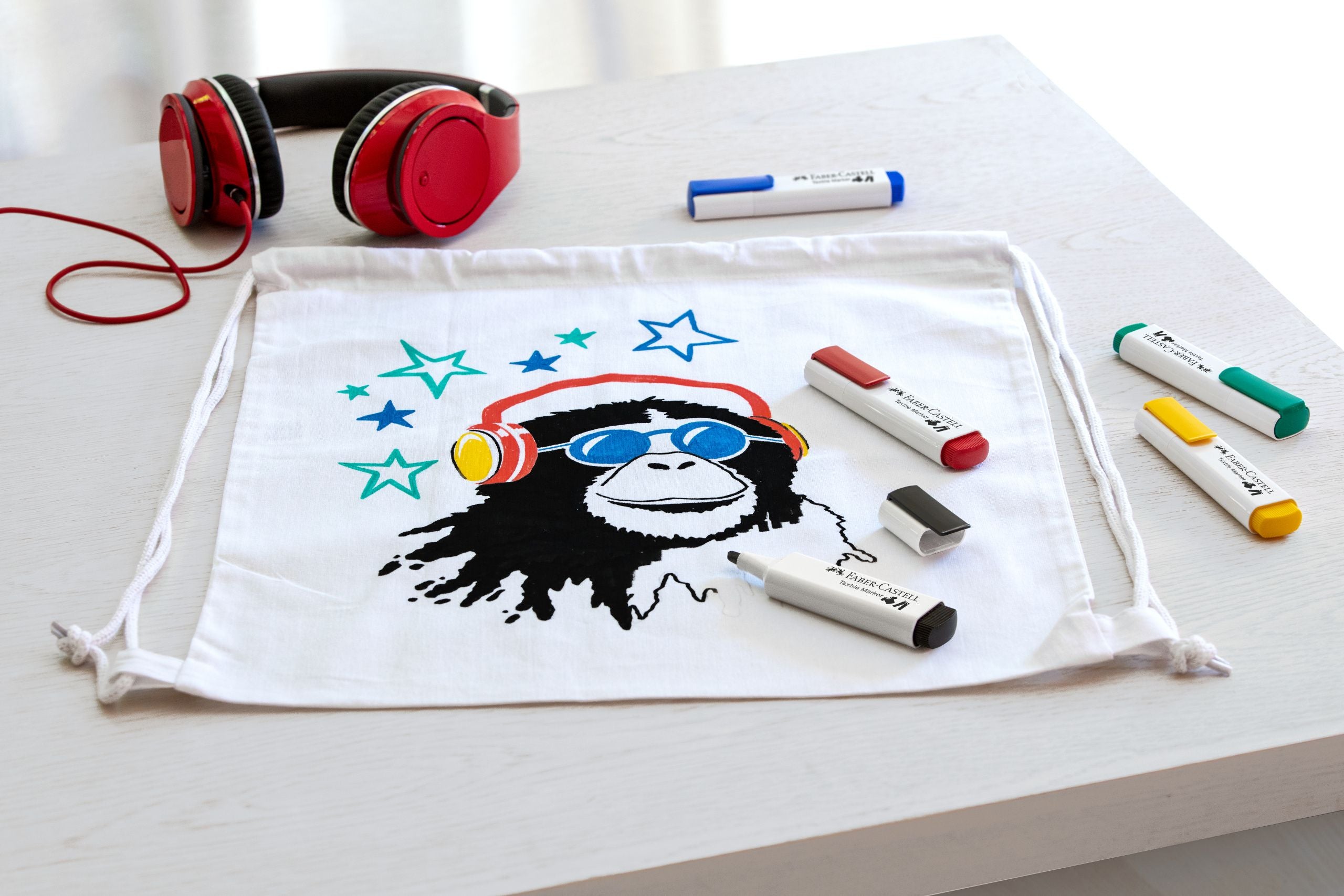 BLISTER 5 MARKERE TEXTILE STANDARD FABER-CASTELL