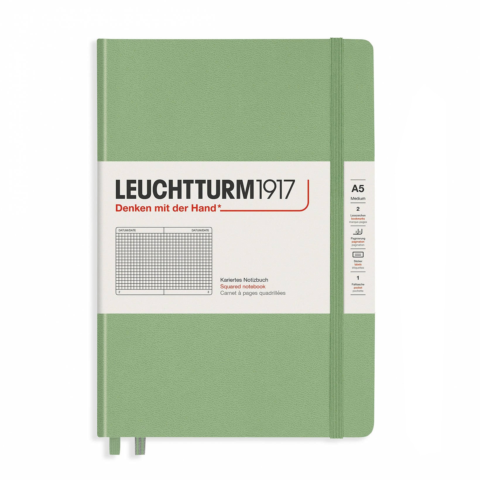 CAIET A5 ARITMETICA COPERTA RIGIDA VERNIL PASTEL LEUCHTTURM