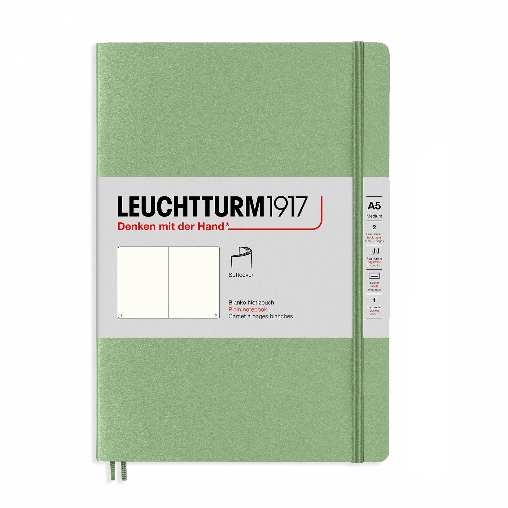 CAIET A5 VELIN COPERTA FLEXIBILA VERNIL PASTEL LEUCHTTURM