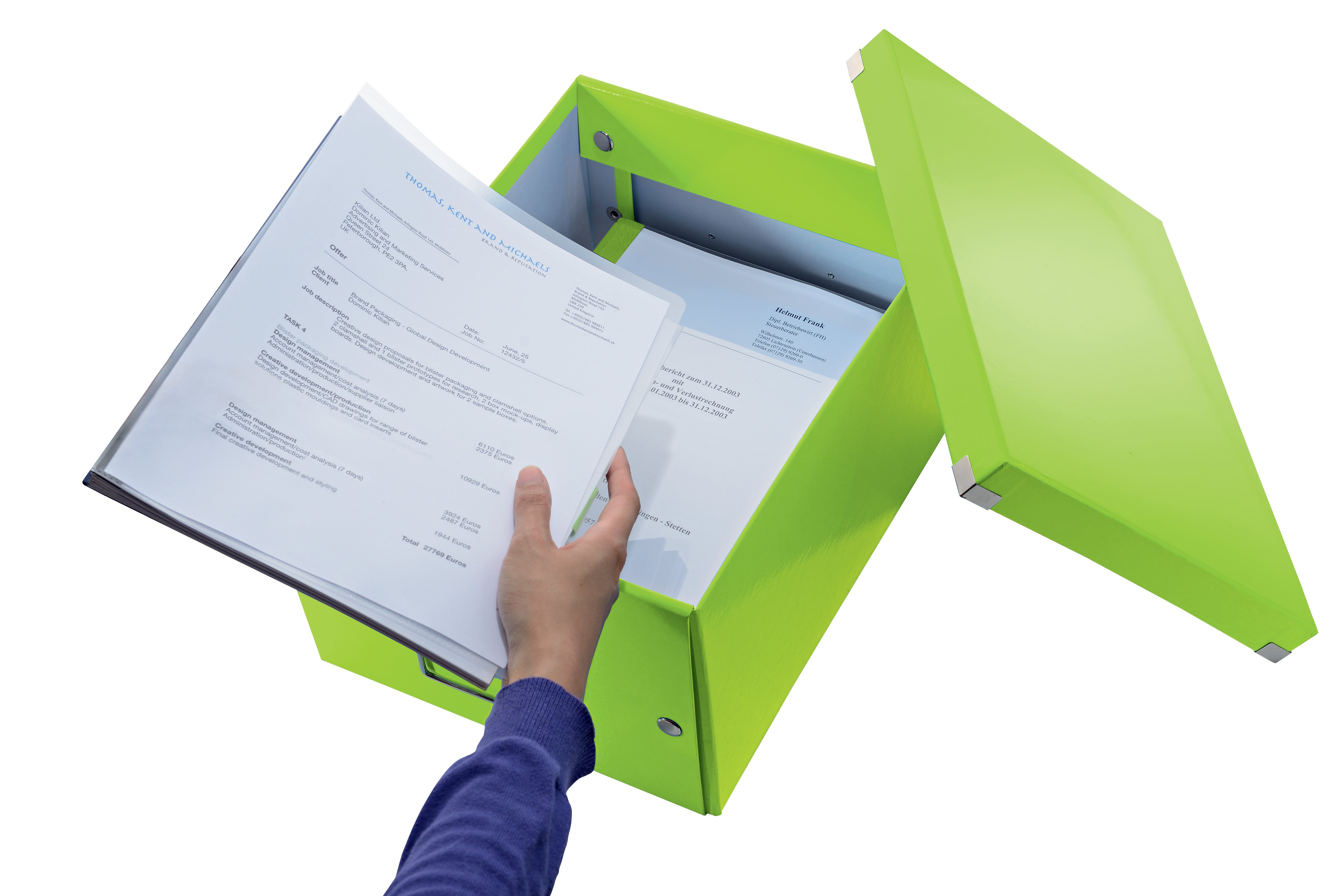 CUTIE DEPOZITARE MEDIE VERDE CLICK&STORE LEITZ