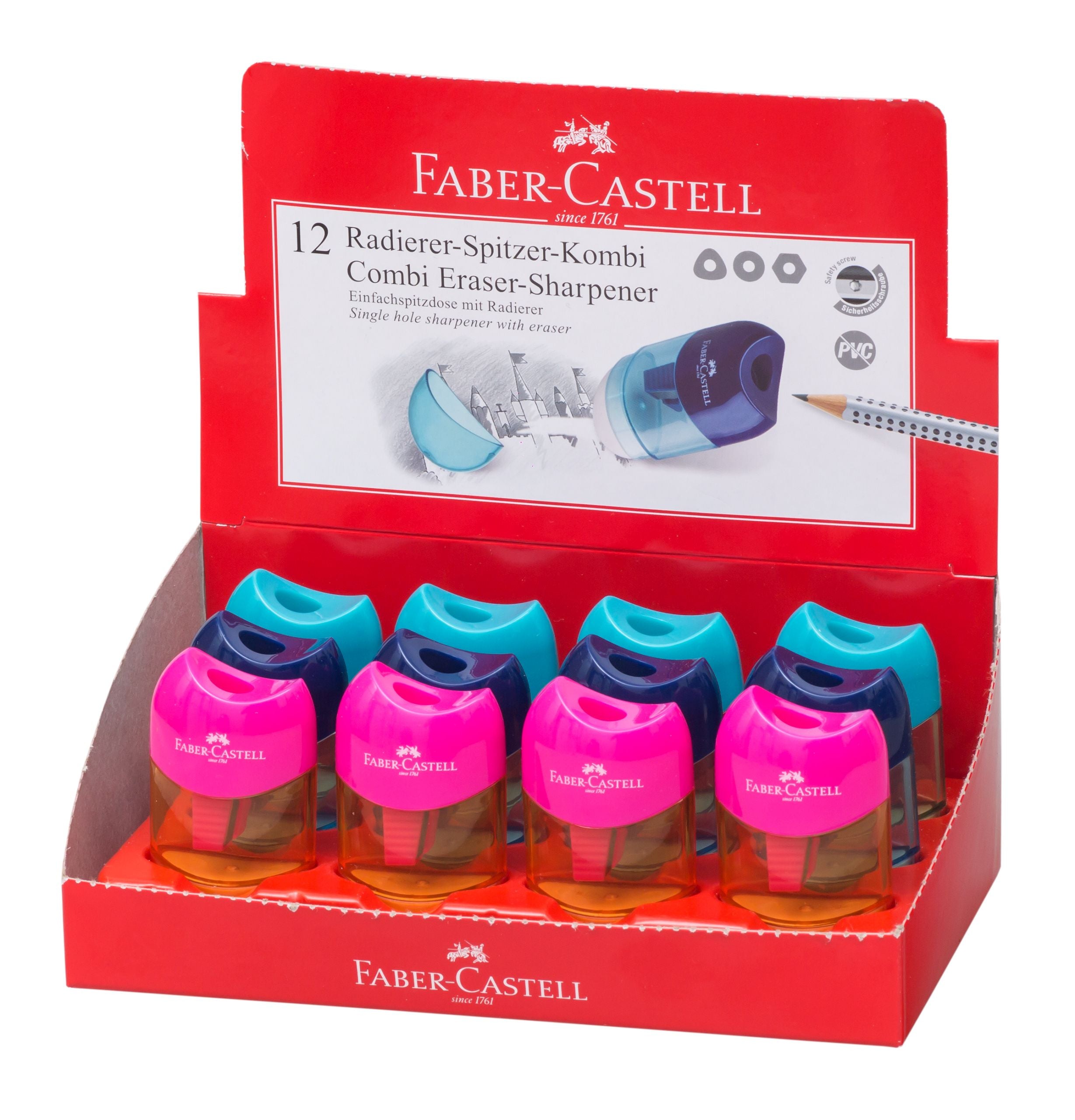 ASCUTITOARE PLASTIC CU RADIERA TREND 2019 FABER-CASTELL
