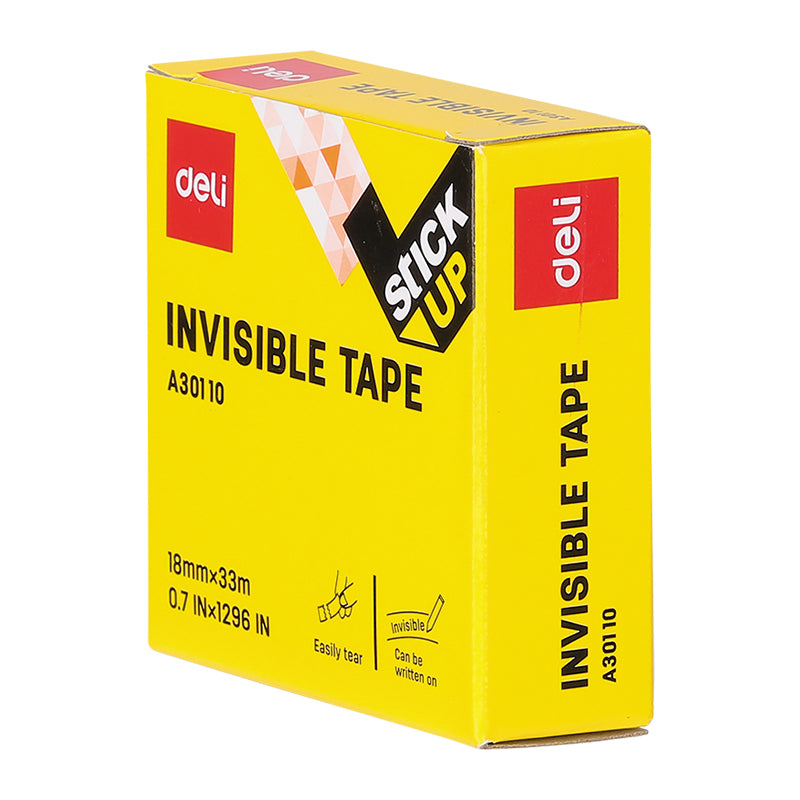 BANDA ADEZIVA 18MM*33M INVISIBLE CUT CARTON DELI