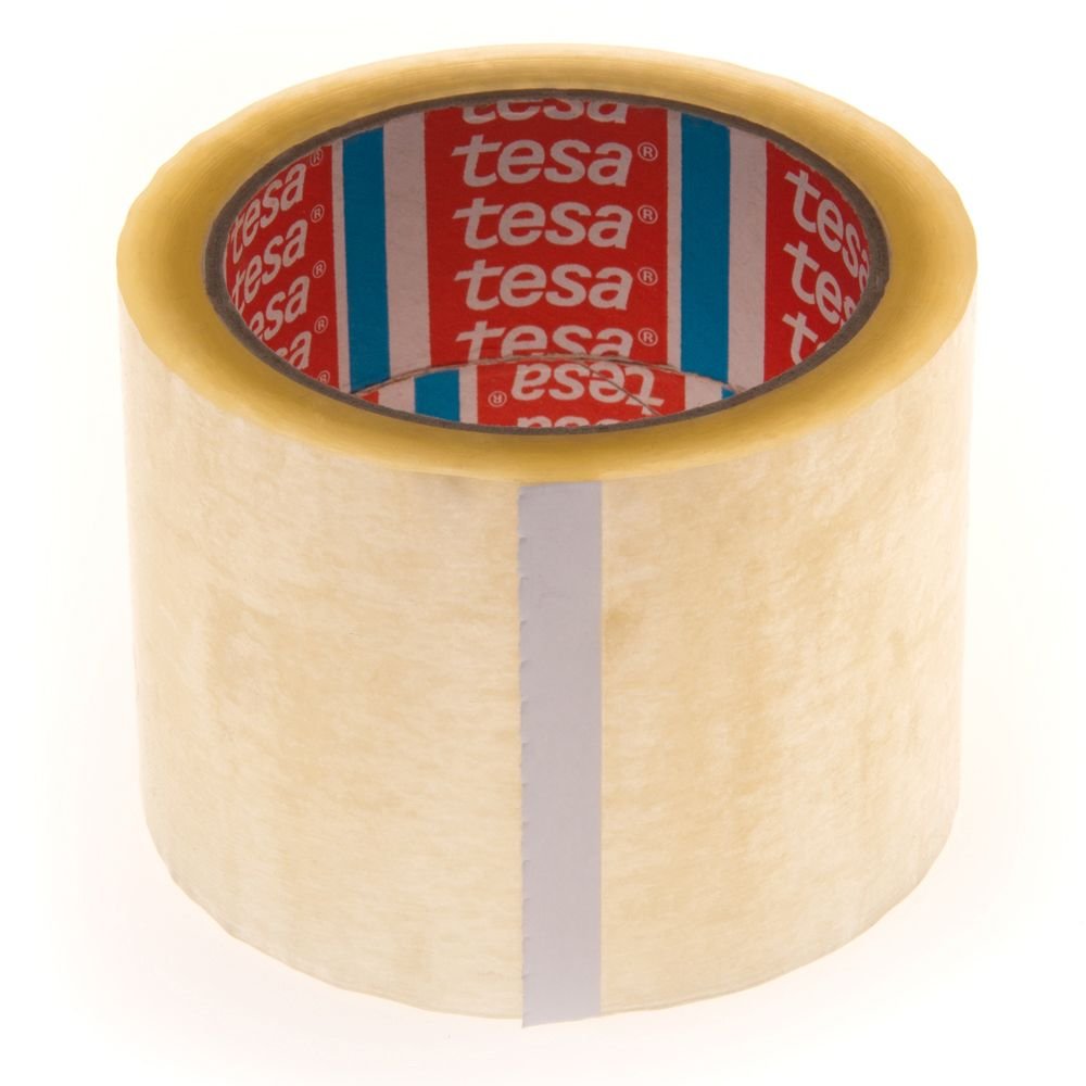 BANDA ADEZIVA TRANSPARENTA 66M 75MM ADEZIV CAUCIUC SINTETIC TESA