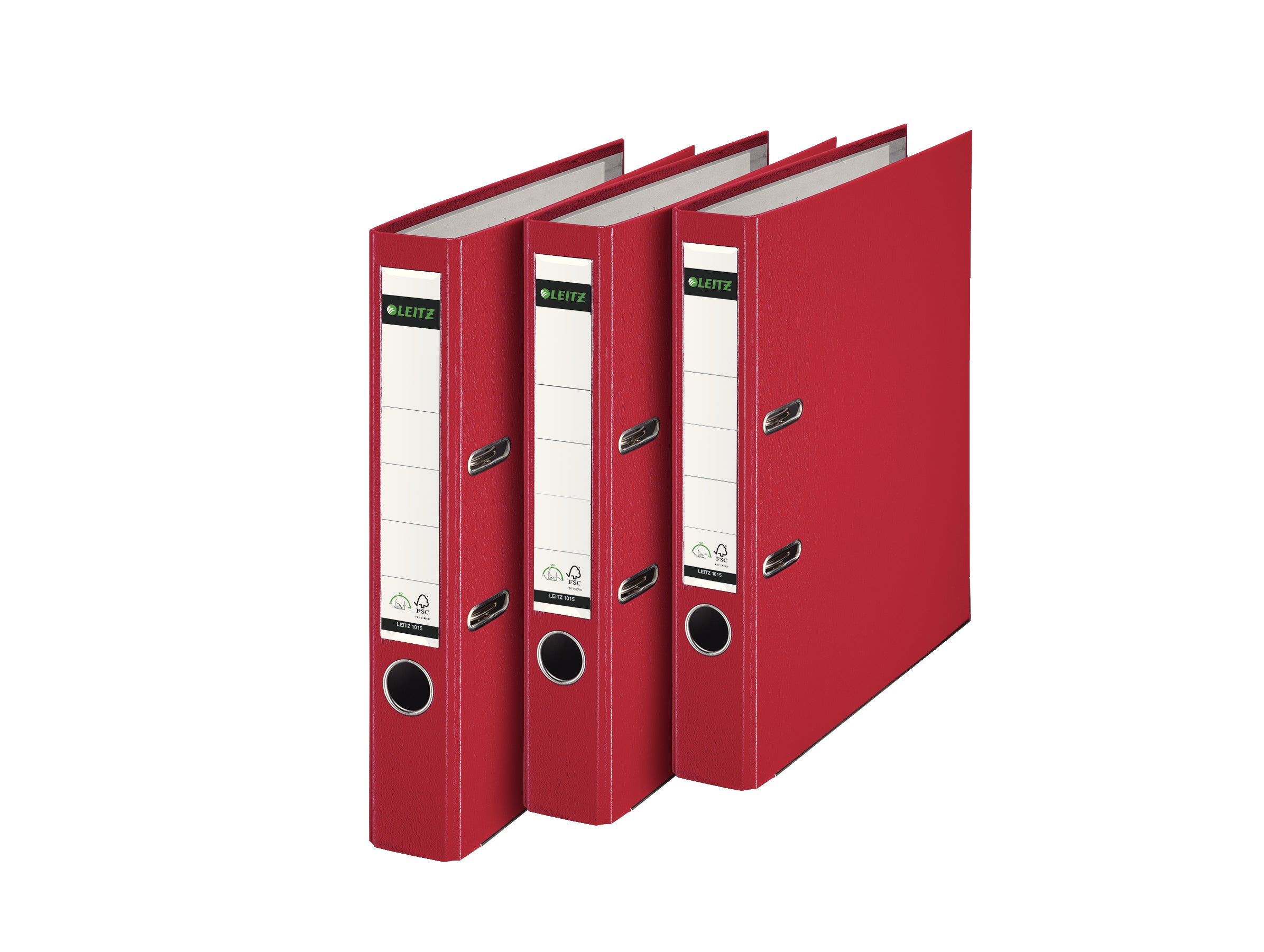 BIBLIORAFT PLASTIFIAT 5CM 180GRADE ROSU LEITZ