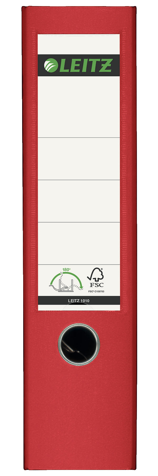 BIBLIORAFT PLASTIFIAT 8CM 180GRADE ROSU LEITZ