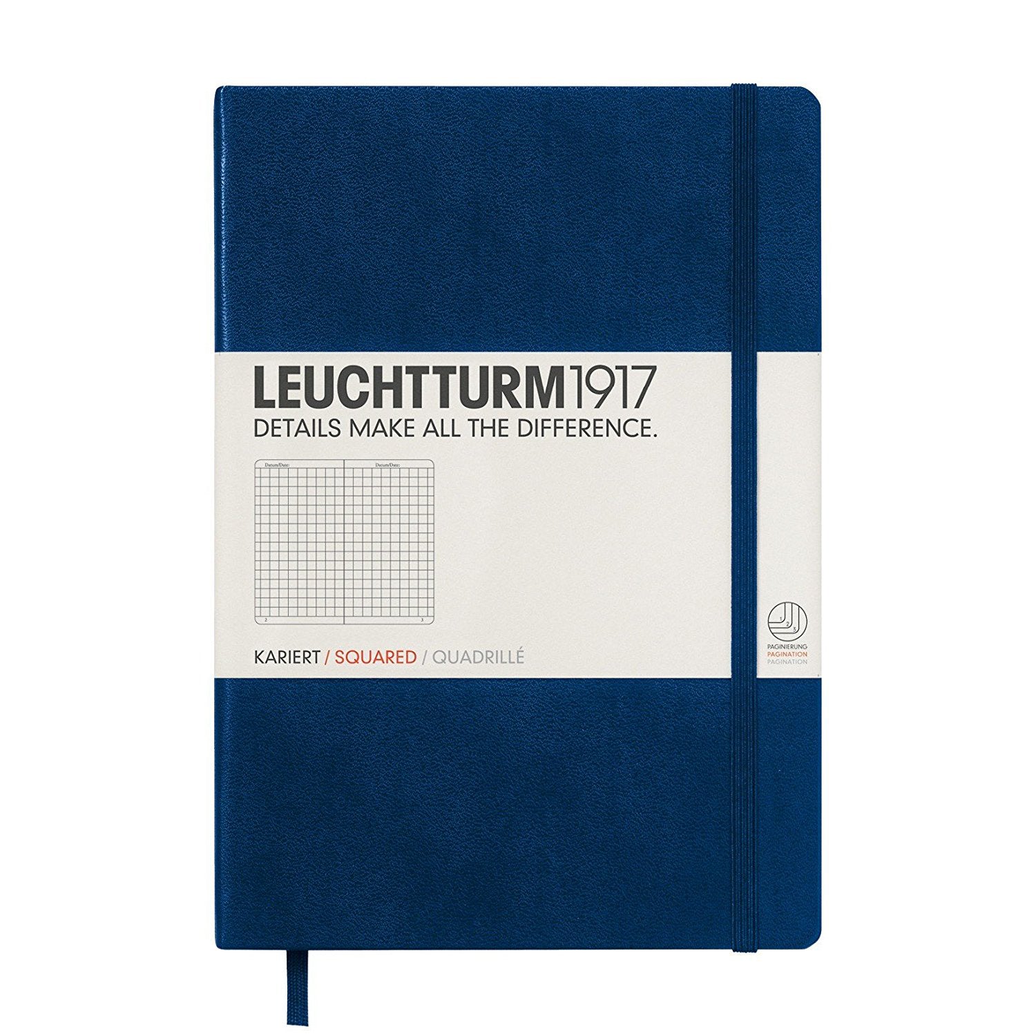 CAIET A5 ARITMETICA COPERTA RIGIDA ALBASTRU NAVY LEUCHTTURM
