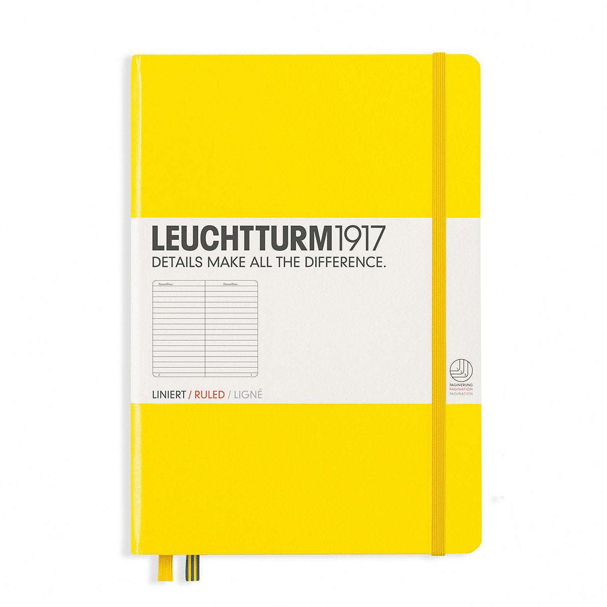 CAIET A5 DICTANDO COPERTA RIGIDA GALBEN LEUCHTTURM