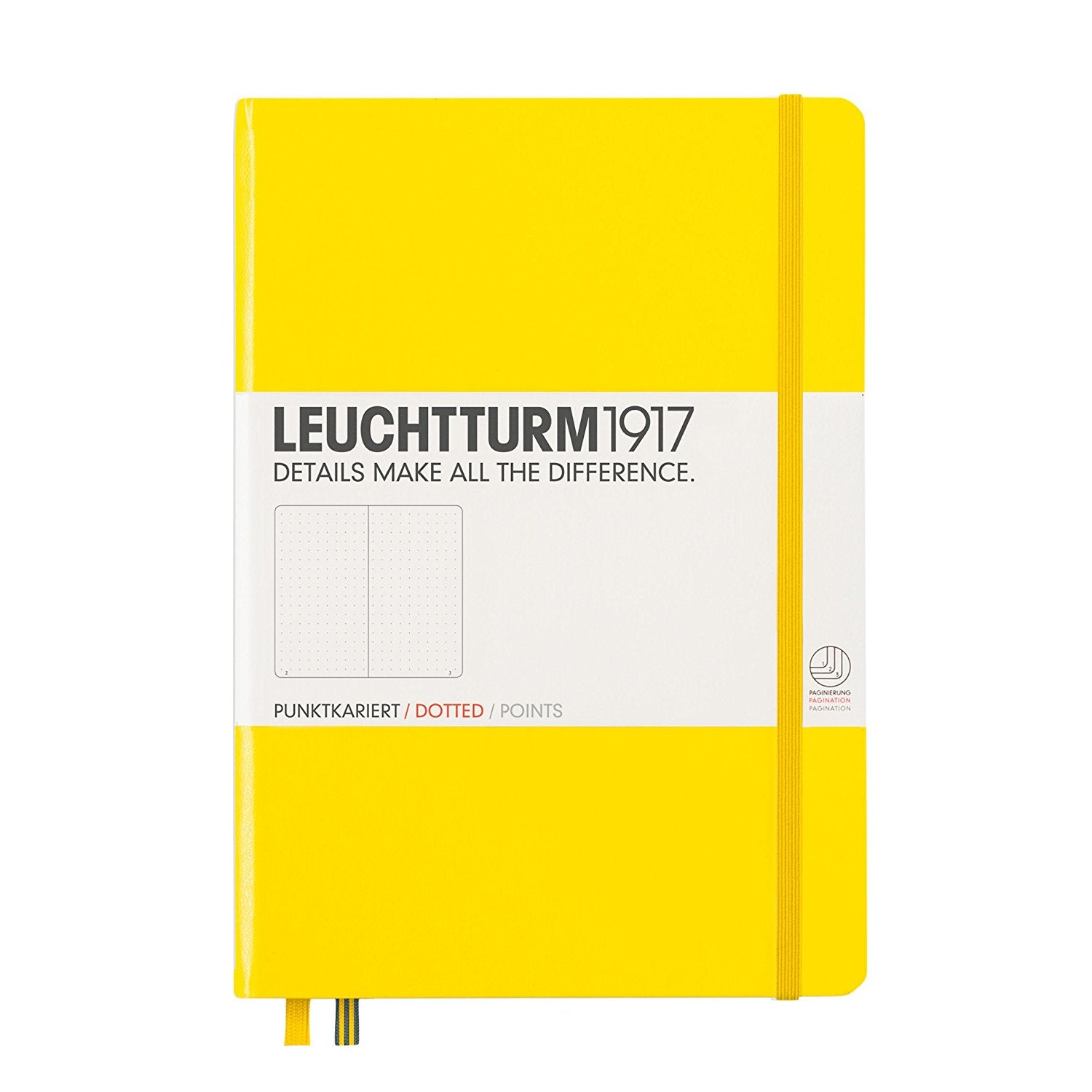 CAIET A5 PUNCTAT COPERTA RIGIDA GALBEN LEUCHTTURM